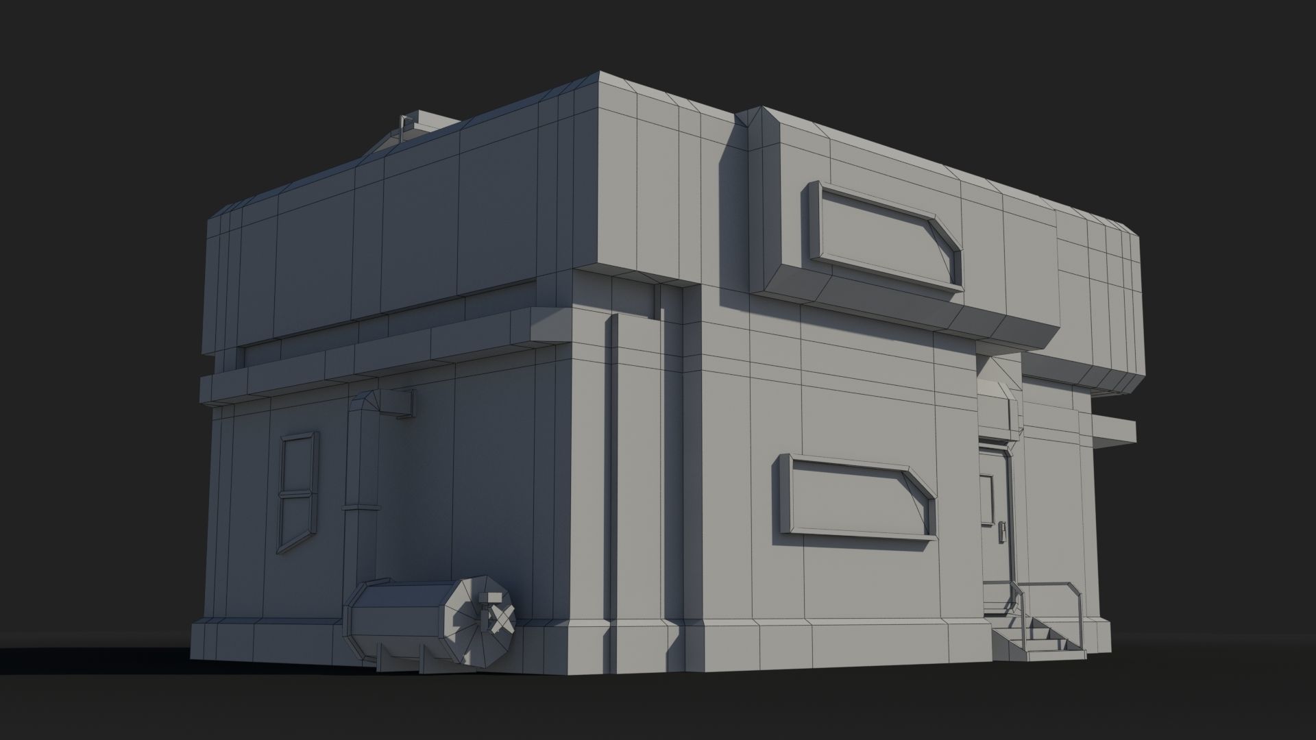 Sci-Fi Industrial x9 Low-poly 3D model_9