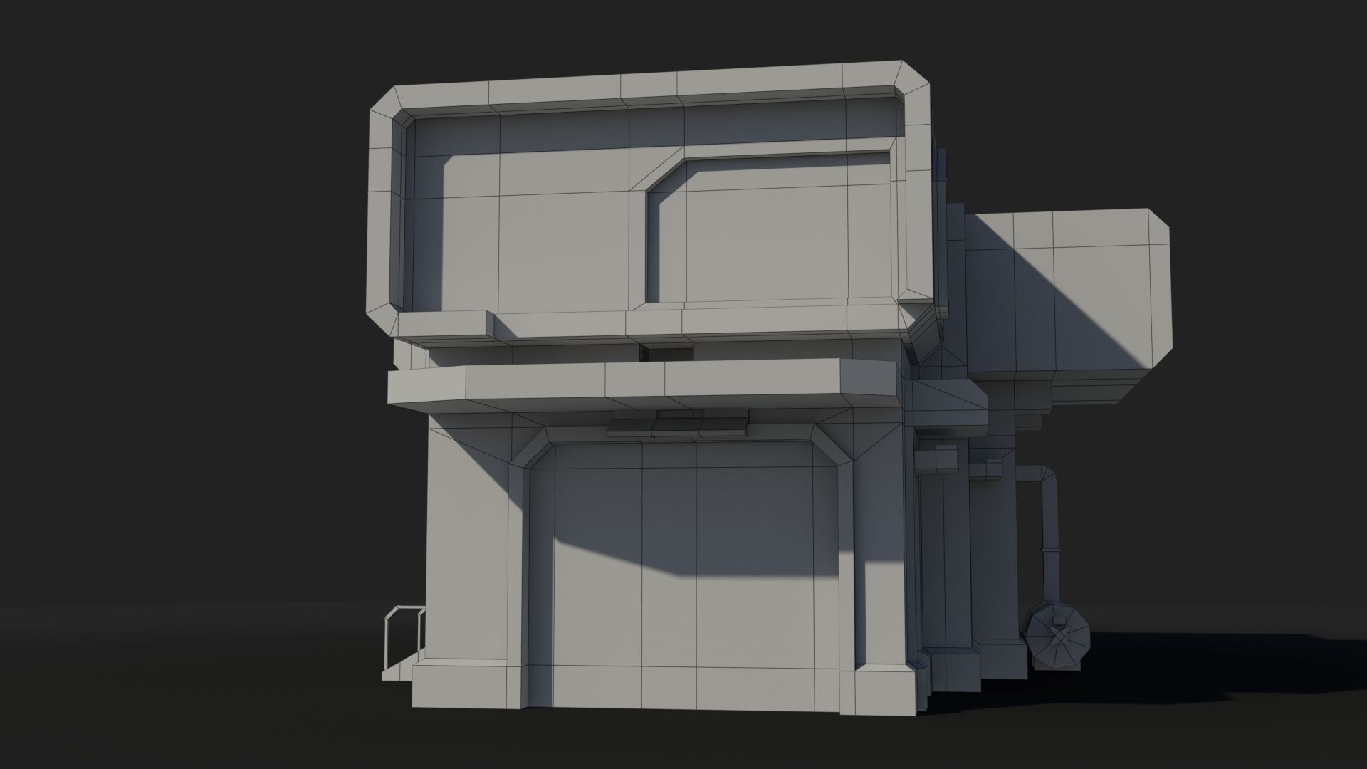 Sci-Fi Industrial x9 Low-poly 3D model_6