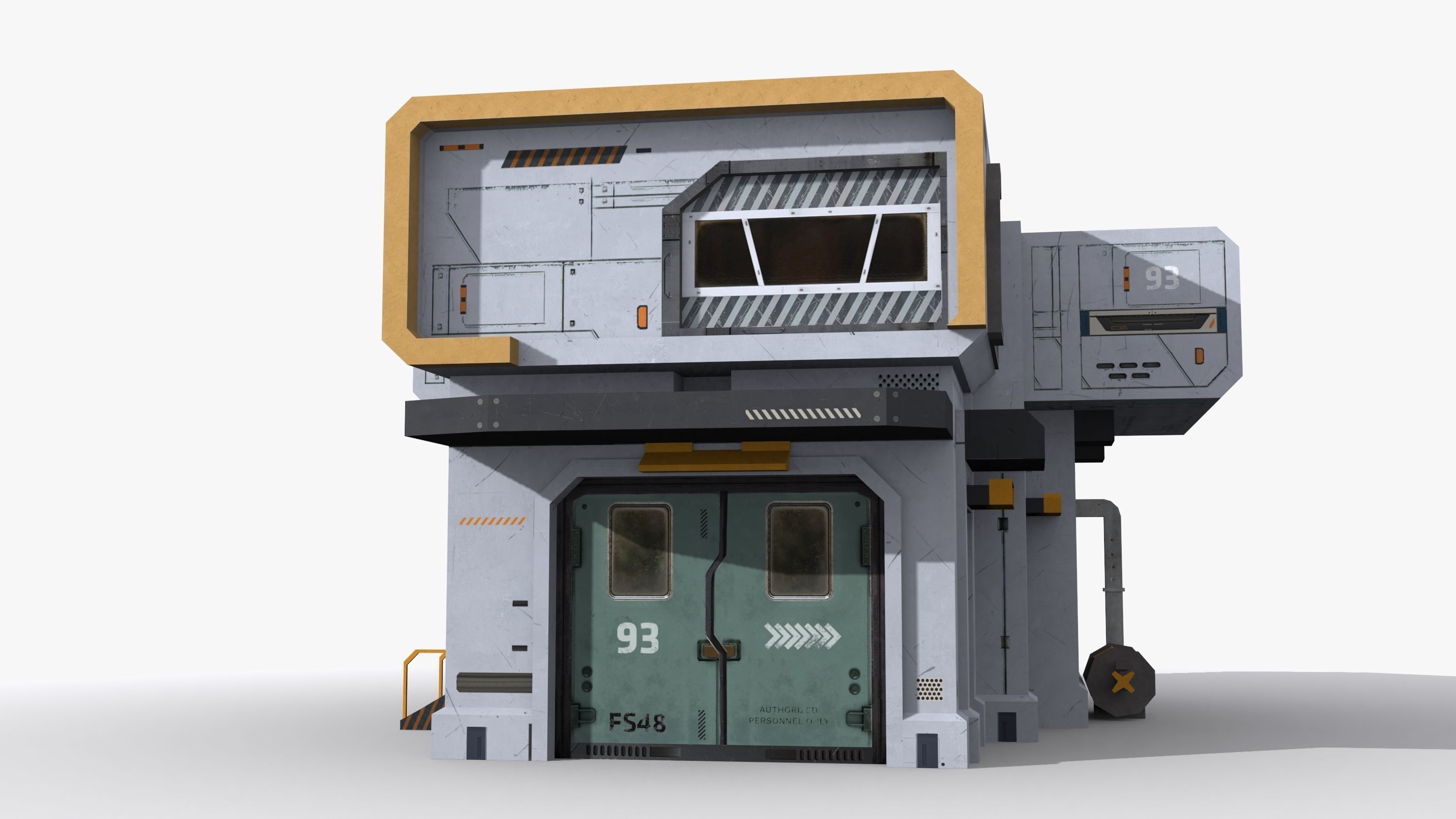 Sci-Fi Industrial x9 Low-poly 3D model_1