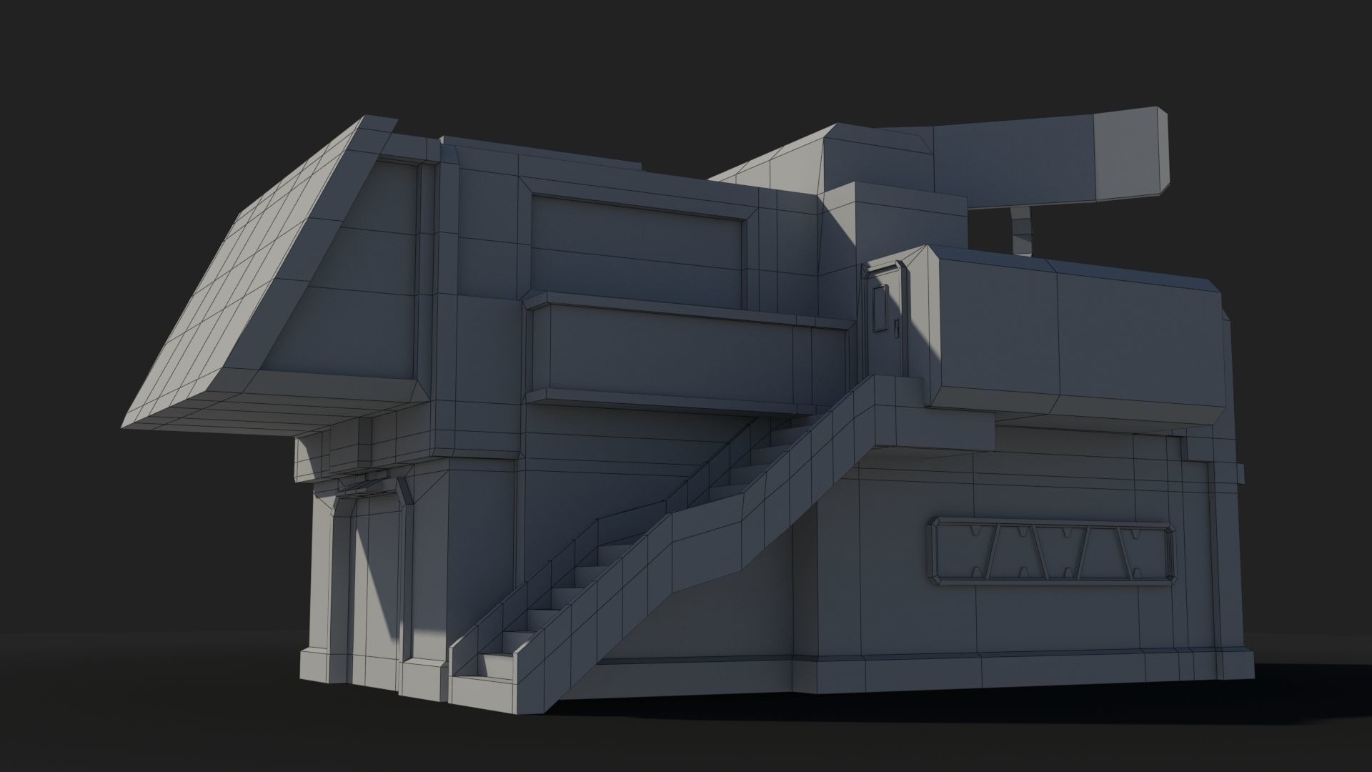 Sci-Fi Industrial x10 Low-poly 3D model_8