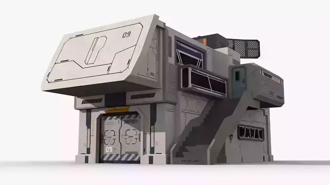 Sci-Fi Industrial x10 Low-poly 3D model