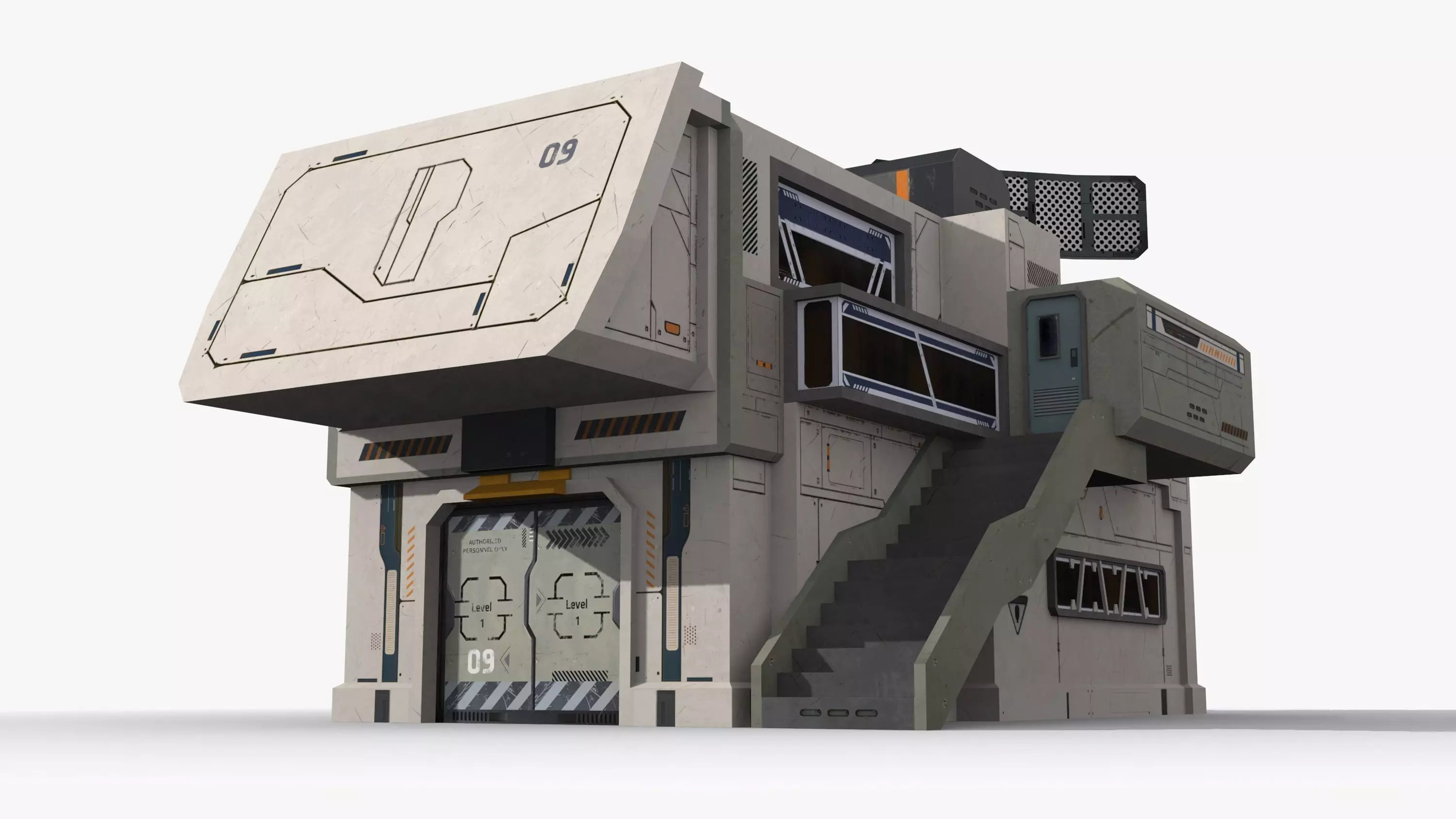 Sci-Fi Industrial x10 Low-poly 3D model_0