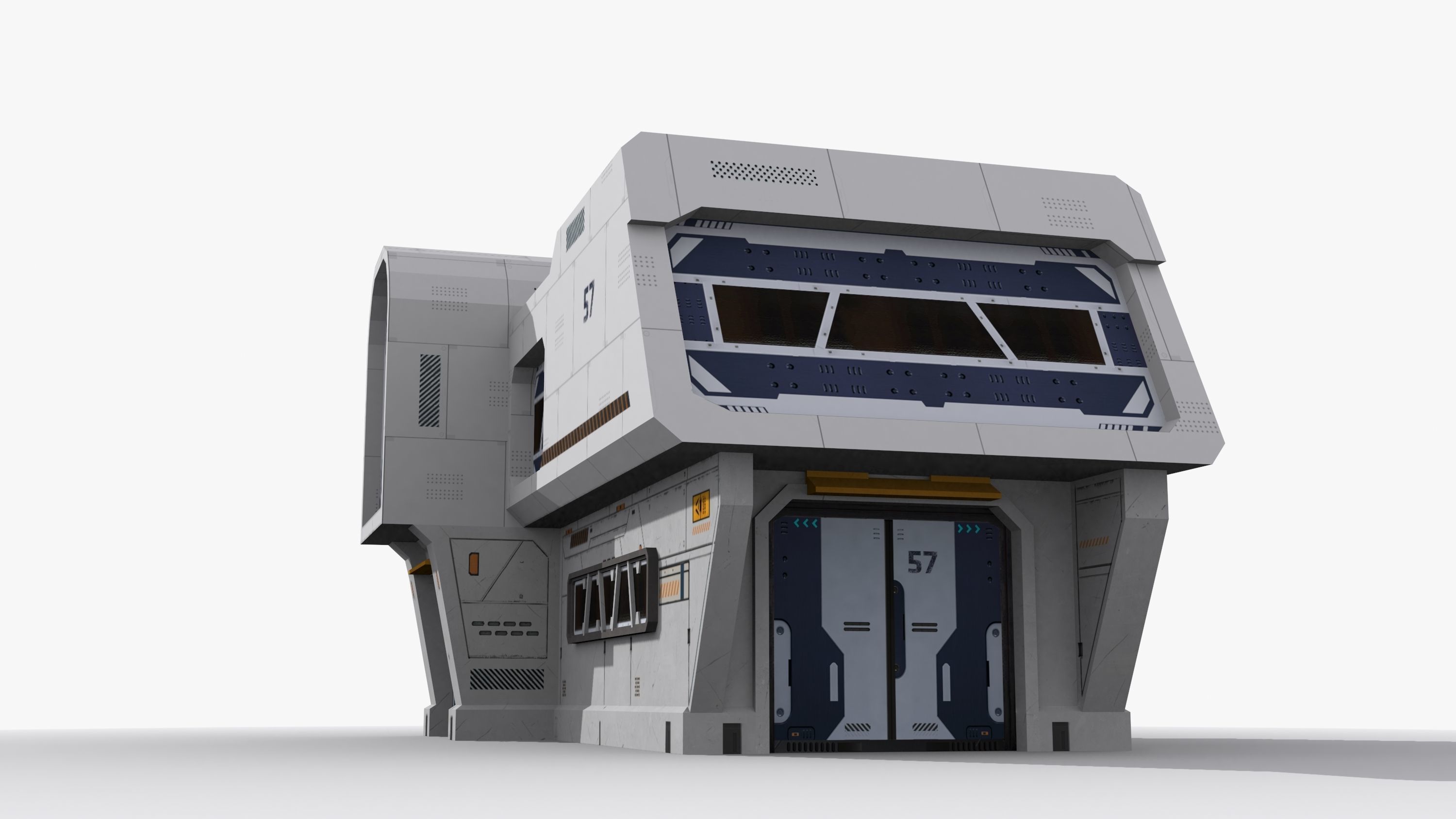 Sci-Fi Industrial x11 Low-poly 3D model_3