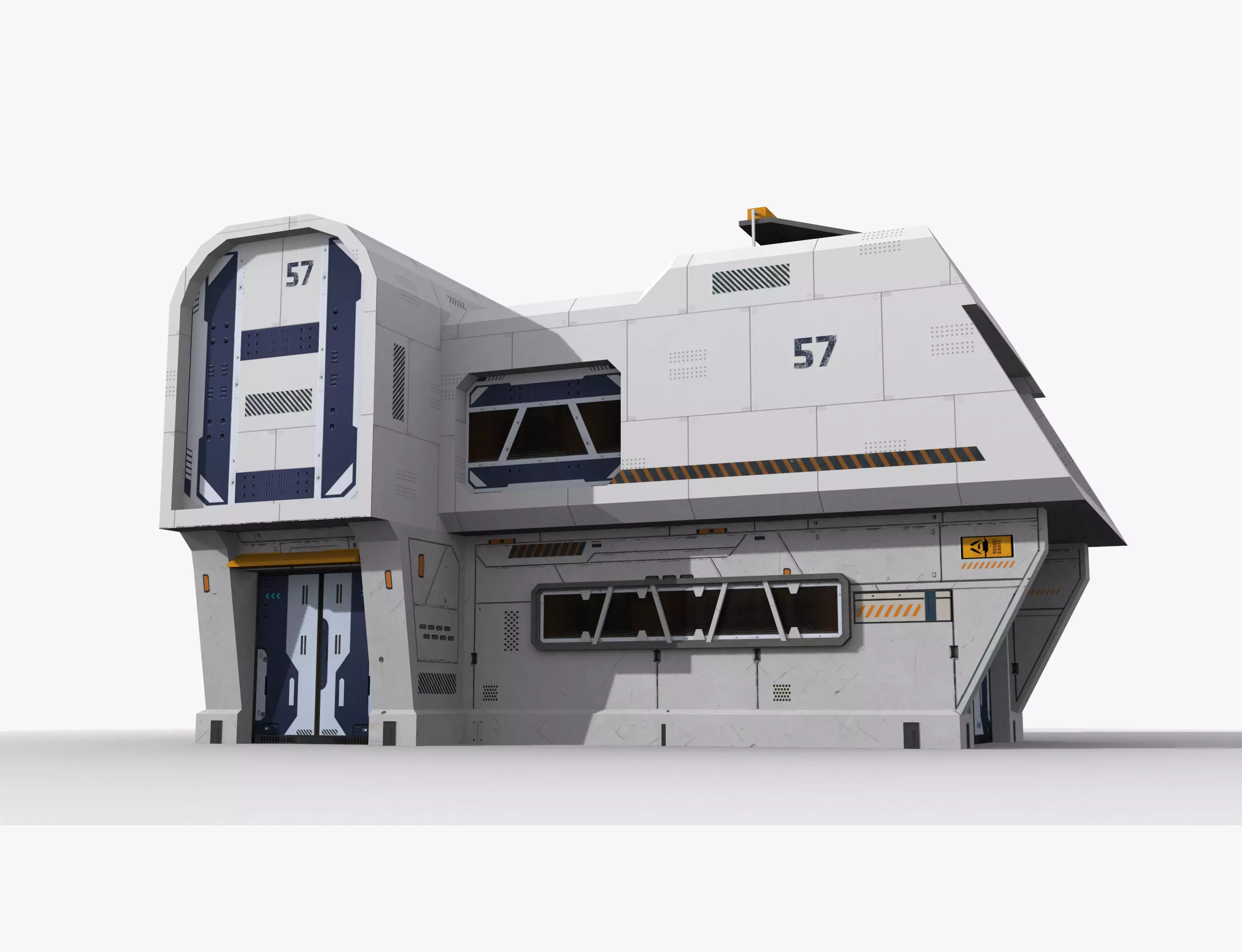 Sci-Fi Industrial x11 Low-poly 3D model_0