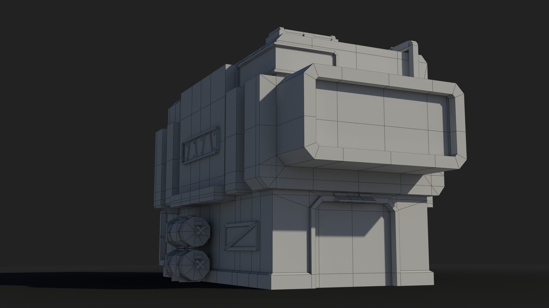 Sci-Fi Industrial x12 Low-poly 3D model_7