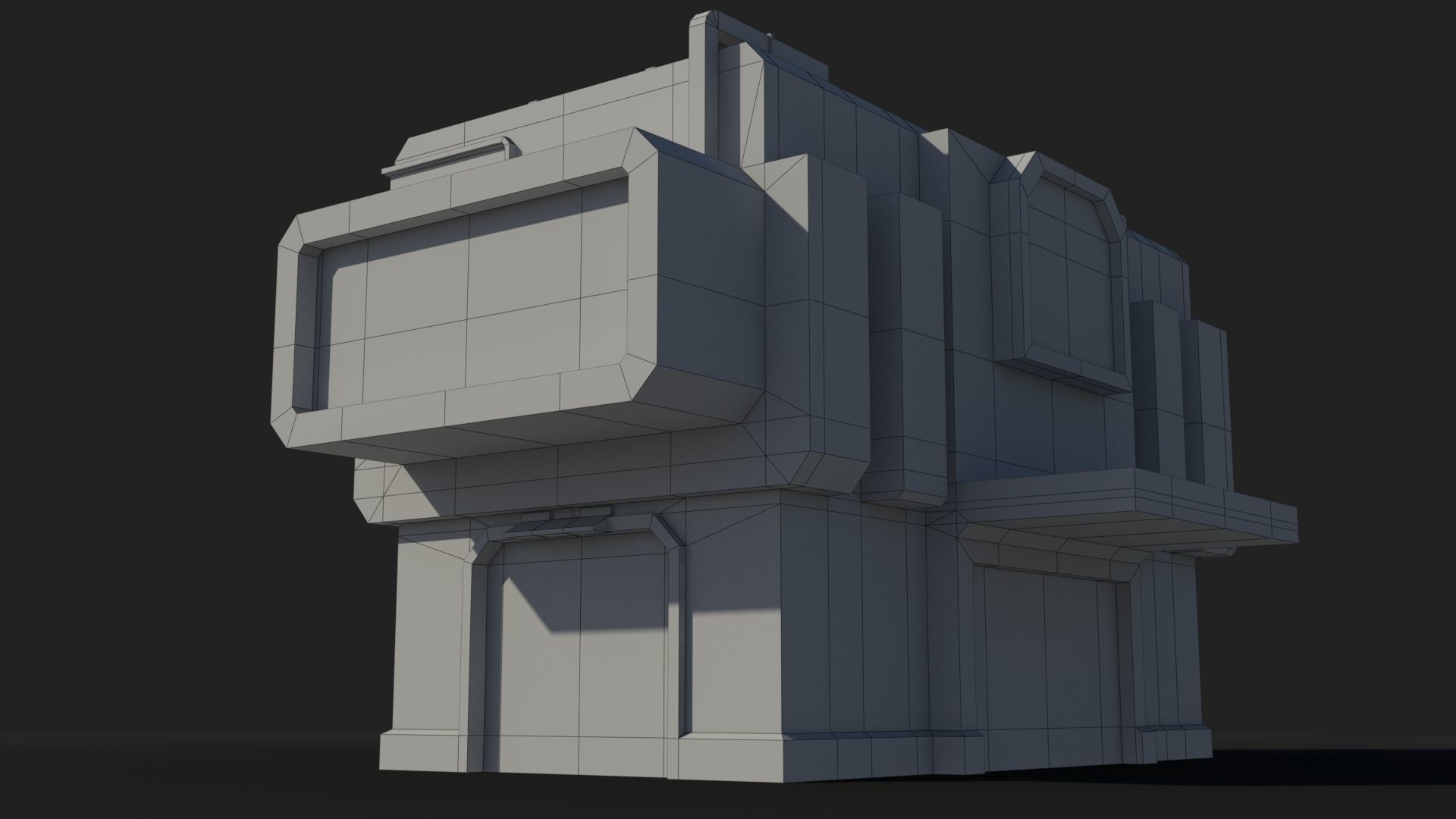 Sci-Fi Industrial x12 Low-poly 3D model_5