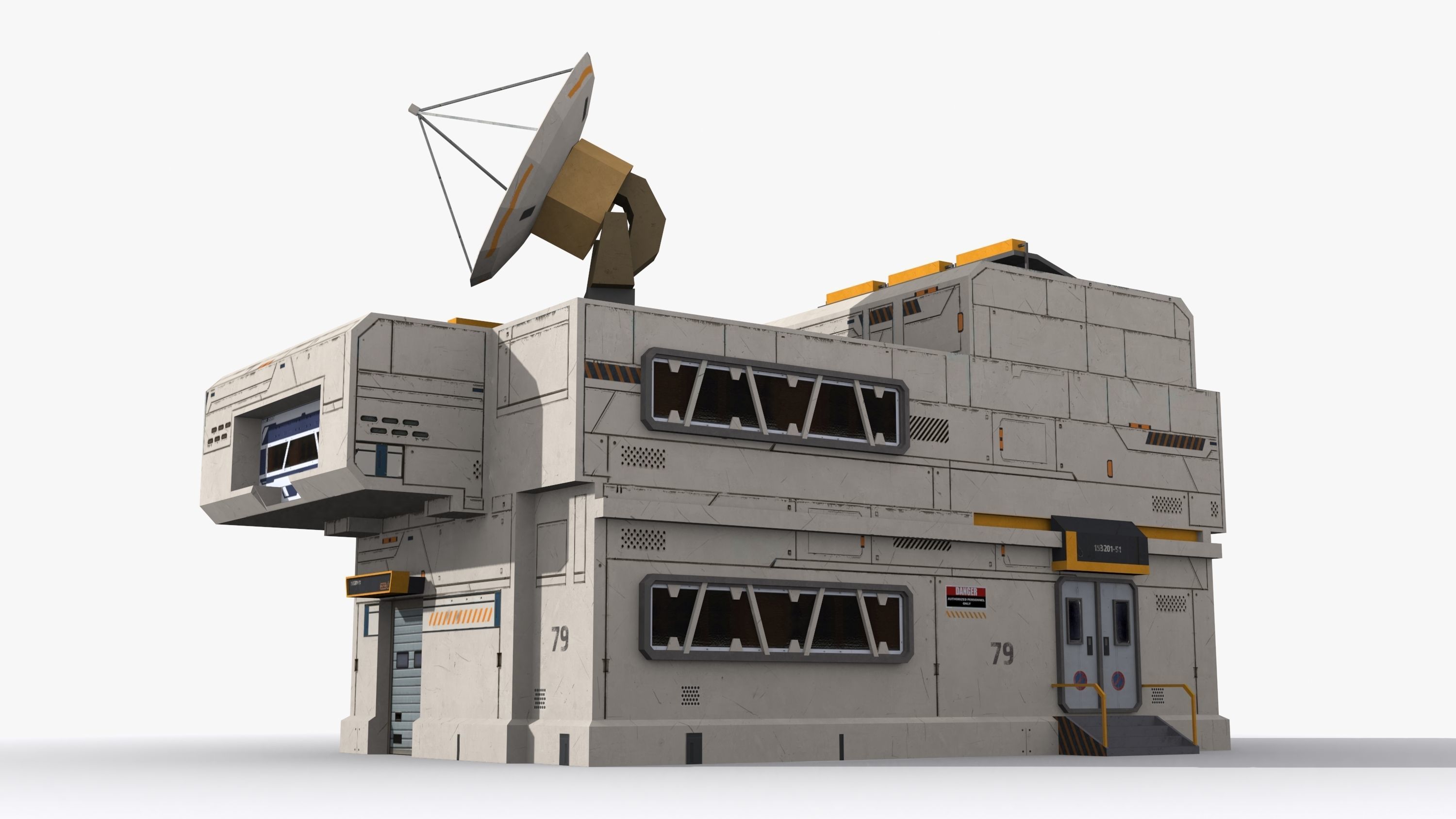 Sci-Fi Industrial x13 Low-poly 3D model_4