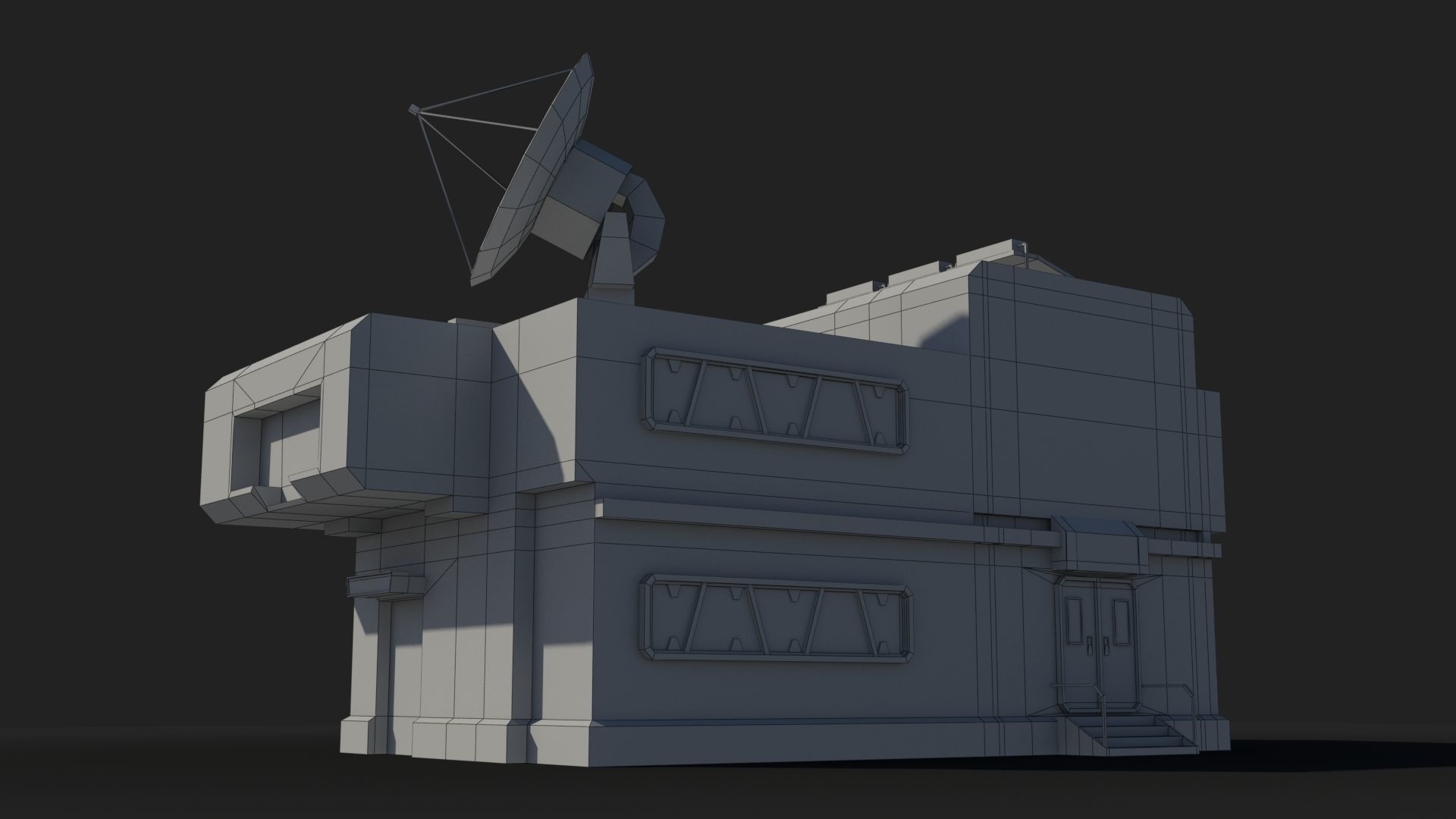 Sci-Fi Industrial x13 Low-poly 3D model_9