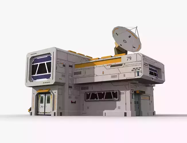 Sci-Fi Industrial x13 Low-poly 3D model