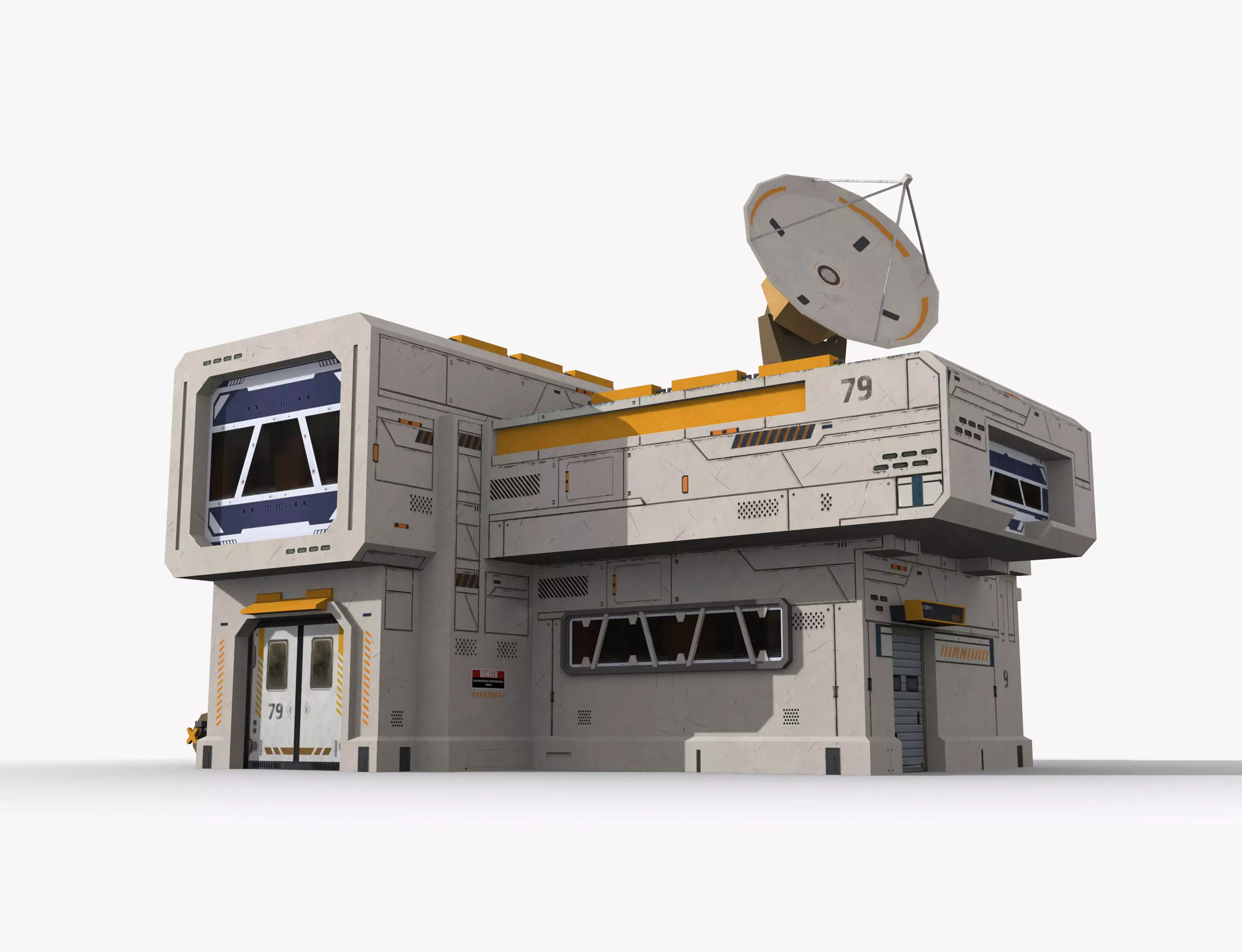 Sci-Fi Industrial x13 Low-poly 3D model_0