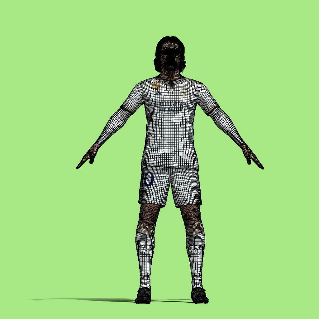 T-Pose Rigged Modric Real Madrid 23-24 3D model_5