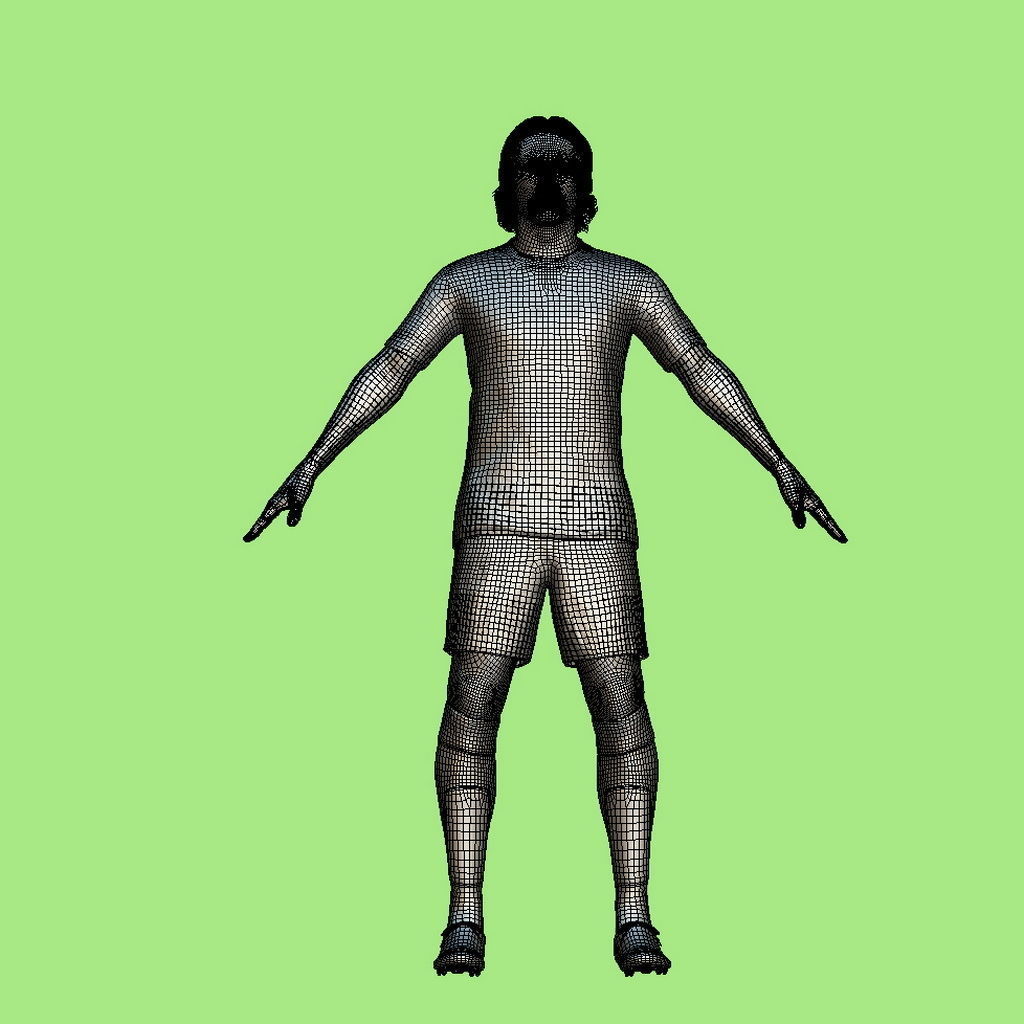 T-Pose Rigged Modric Real Madrid 23-24 3D model_4