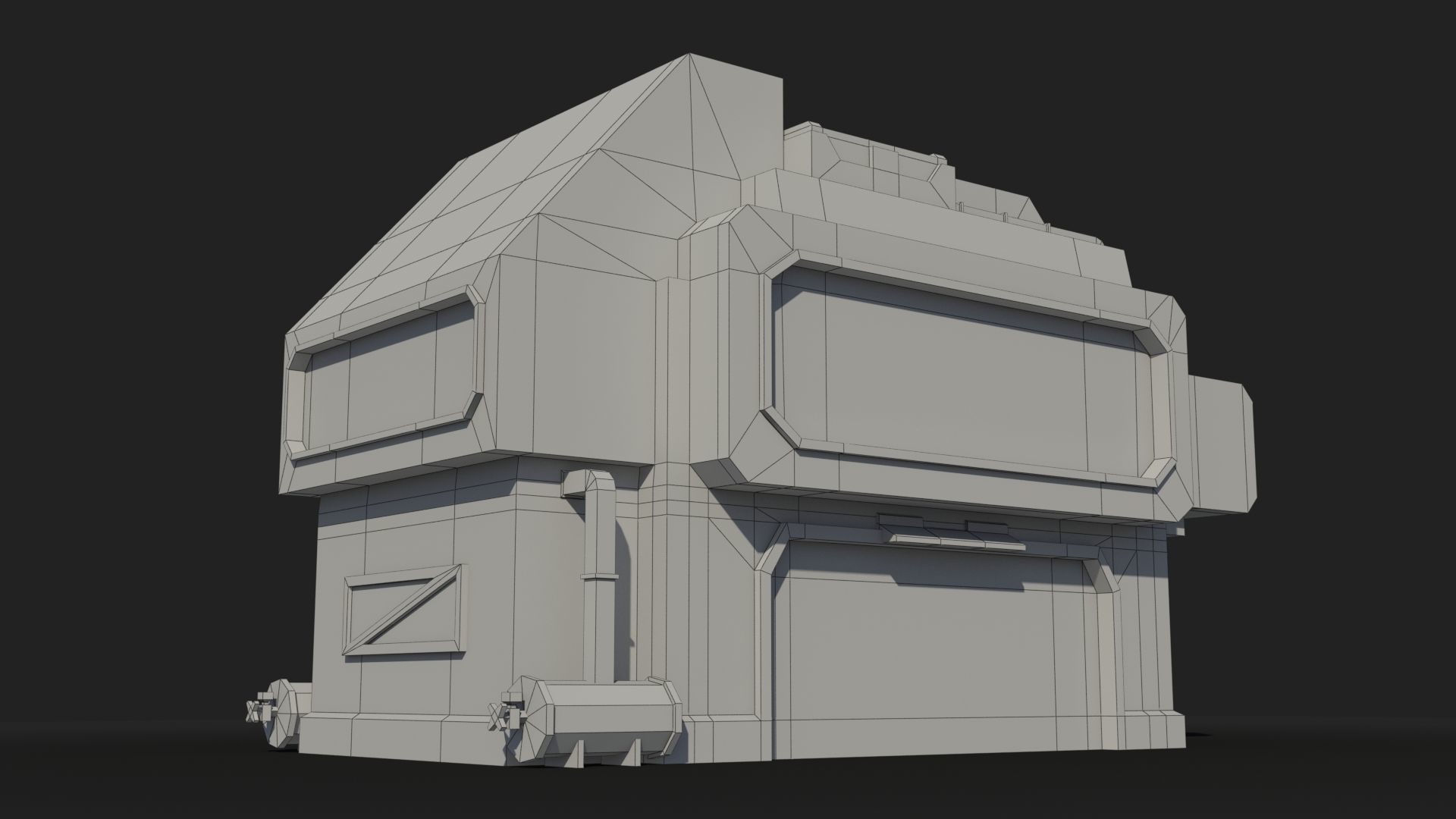 Sci-Fi Industrial x14 Low-poly 3D model_7