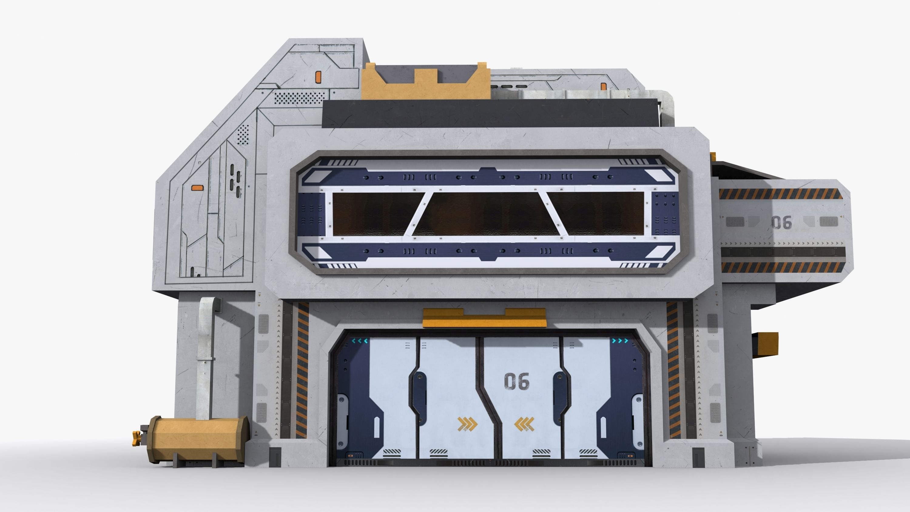 Sci-Fi Industrial x14 Low-poly 3D model_1