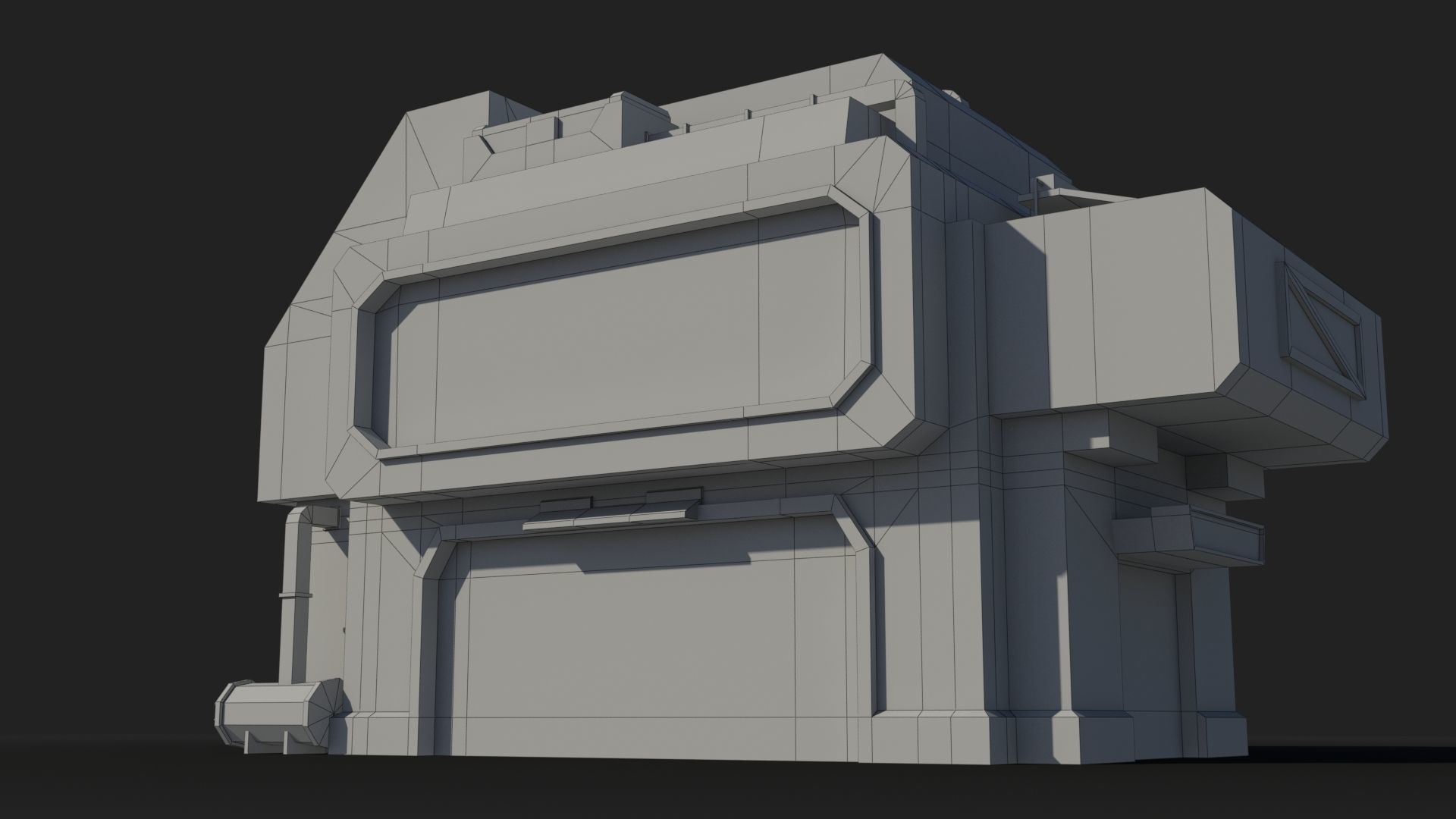 Sci-Fi Industrial x14 Low-poly 3D model_5