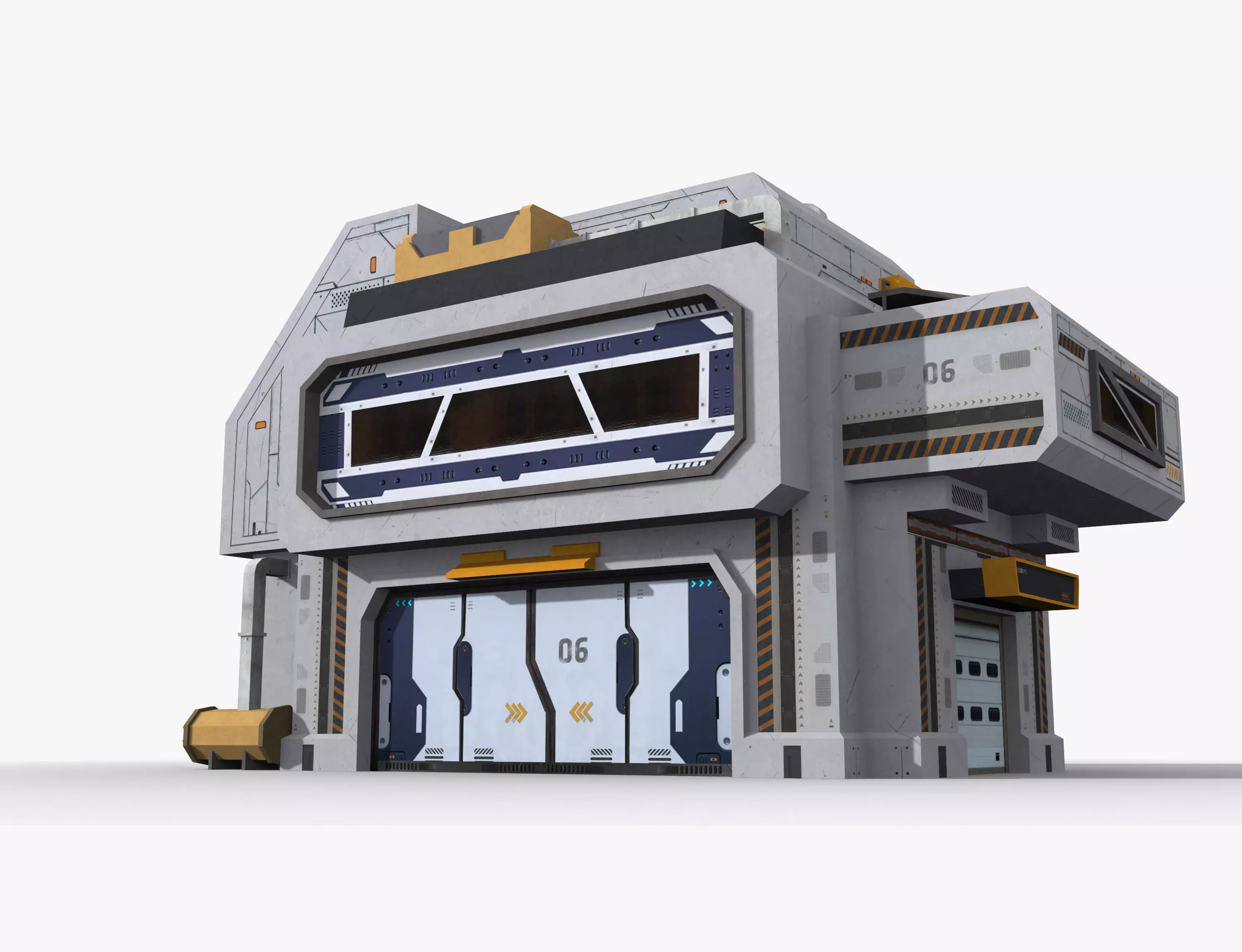 Sci-Fi Industrial x14 Low-poly 3D model_0