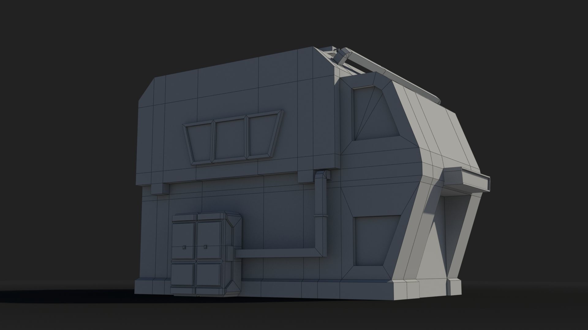 Sci-Fi Industrial x15 Low-poly 3D model_9