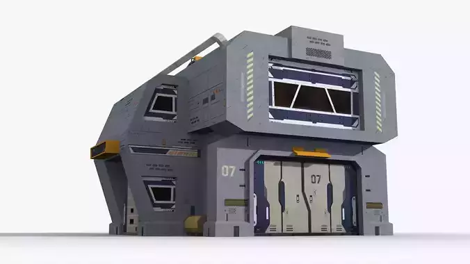 Sci-Fi Industrial x15 Low-poly 3D model