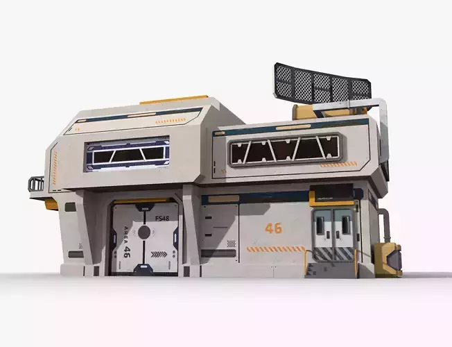 Sci-Fi Industrial x16 Low-poly 3D model