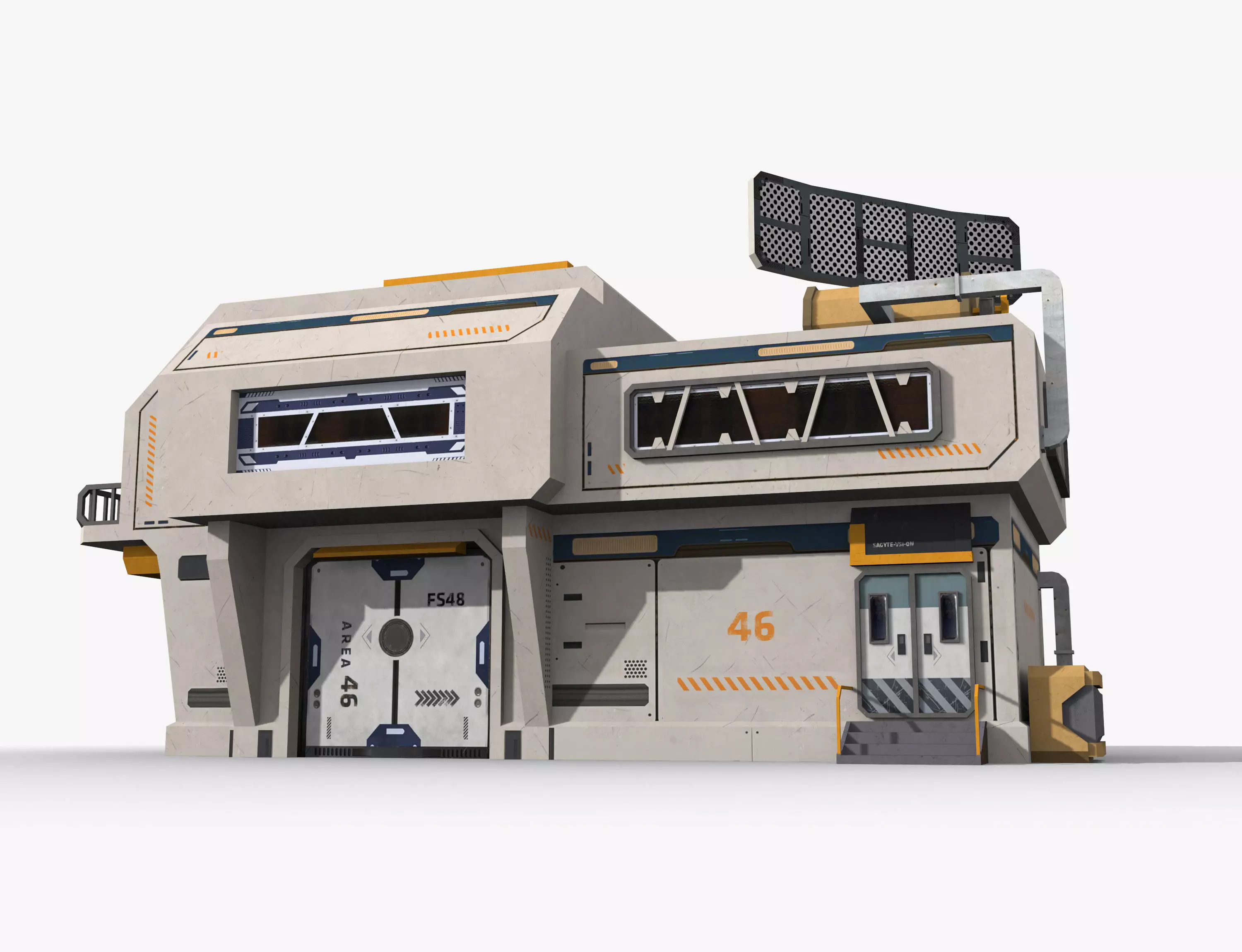 Sci-Fi Industrial x16 Low-poly 3D model_0