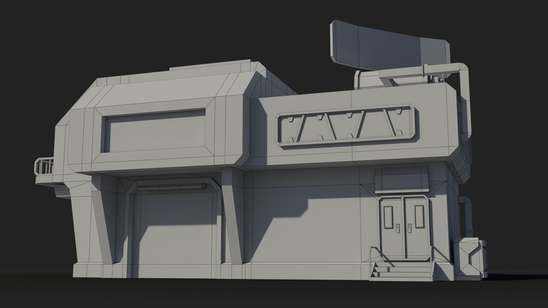 Sci-Fi Industrial x16 Low-poly 3D model_5