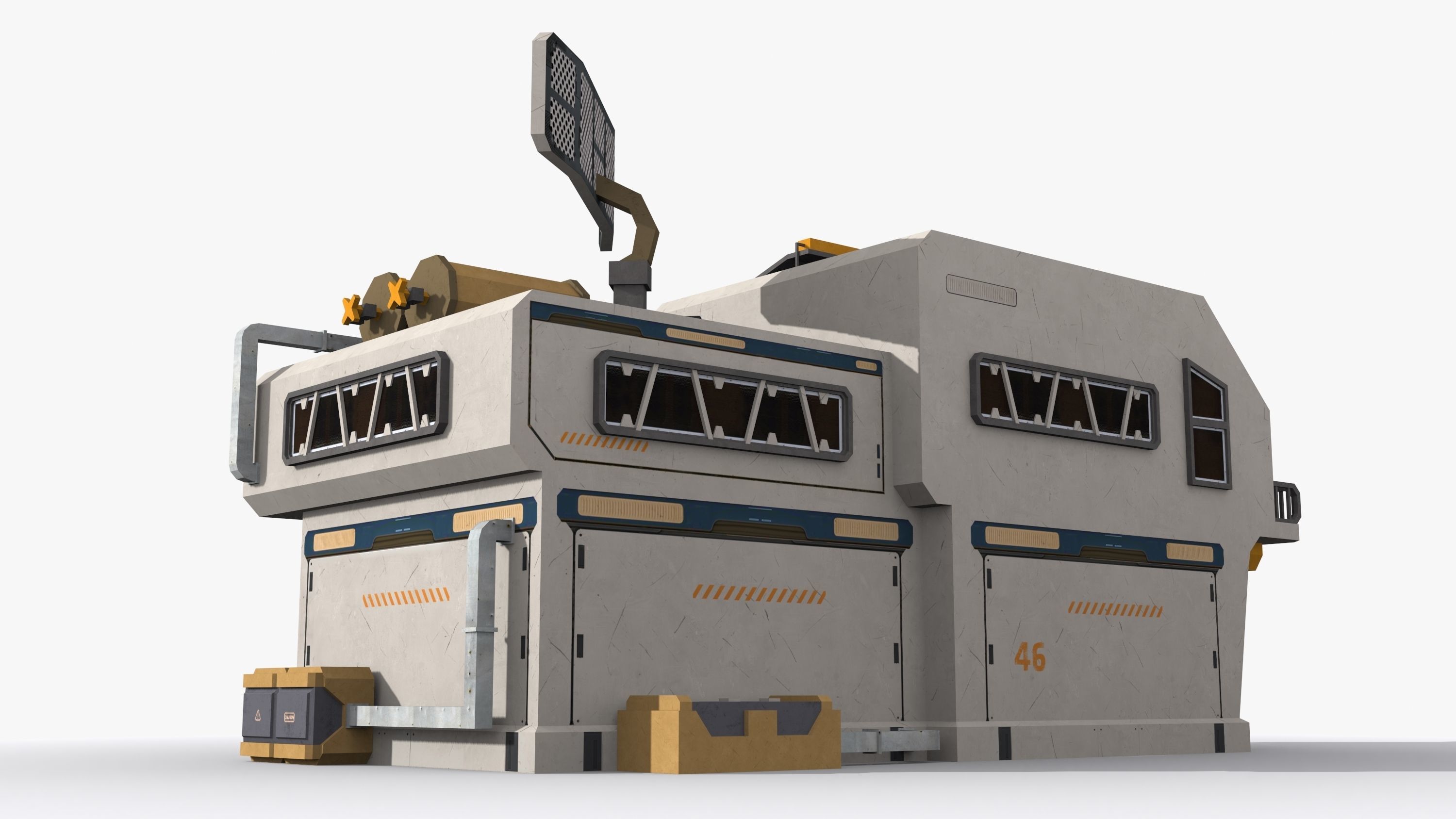 Sci-Fi Industrial x16 Low-poly 3D model_4