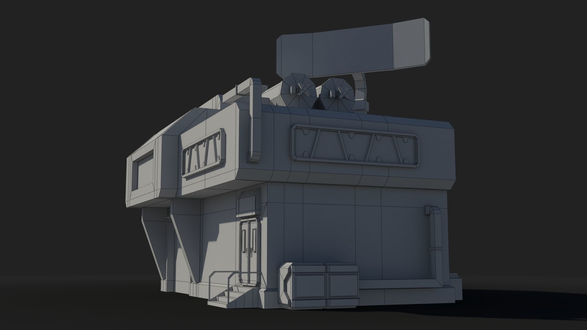 Sci-Fi Industrial x16 Low-poly 3D model_8