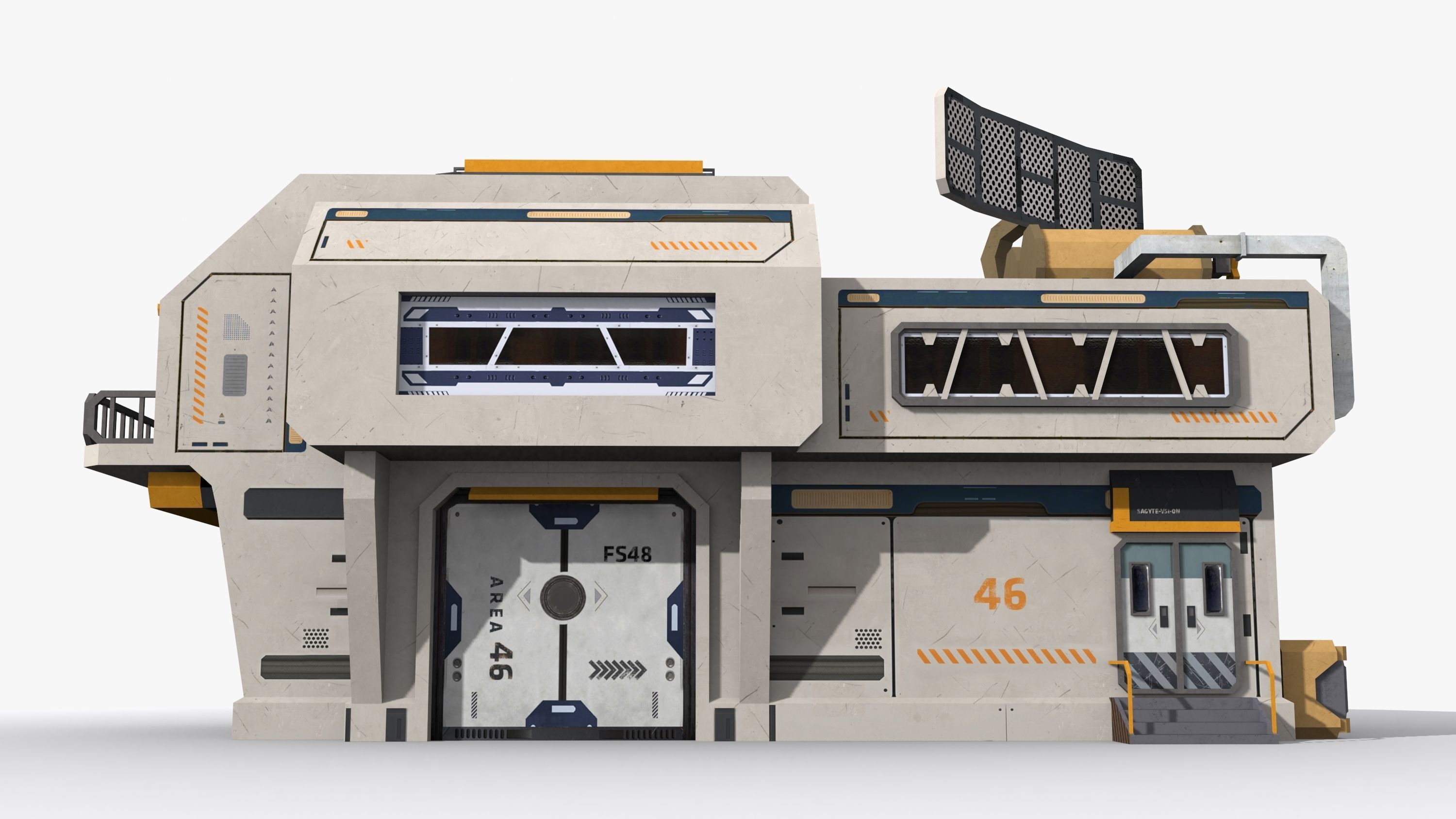 Sci-Fi Industrial x16 Low-poly 3D model_1