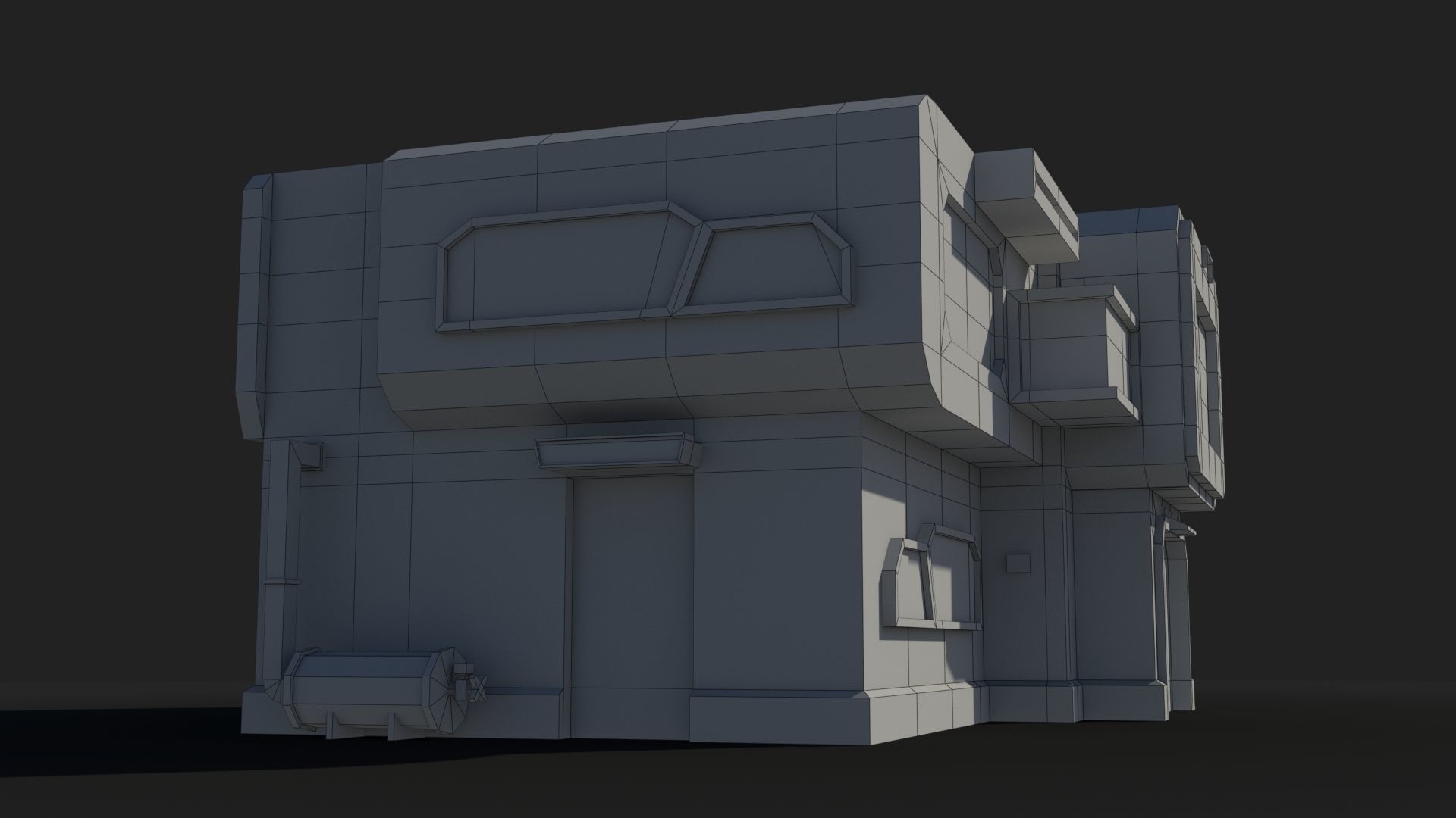 Sci-Fi Industrial x17 Low-poly 3D model_8