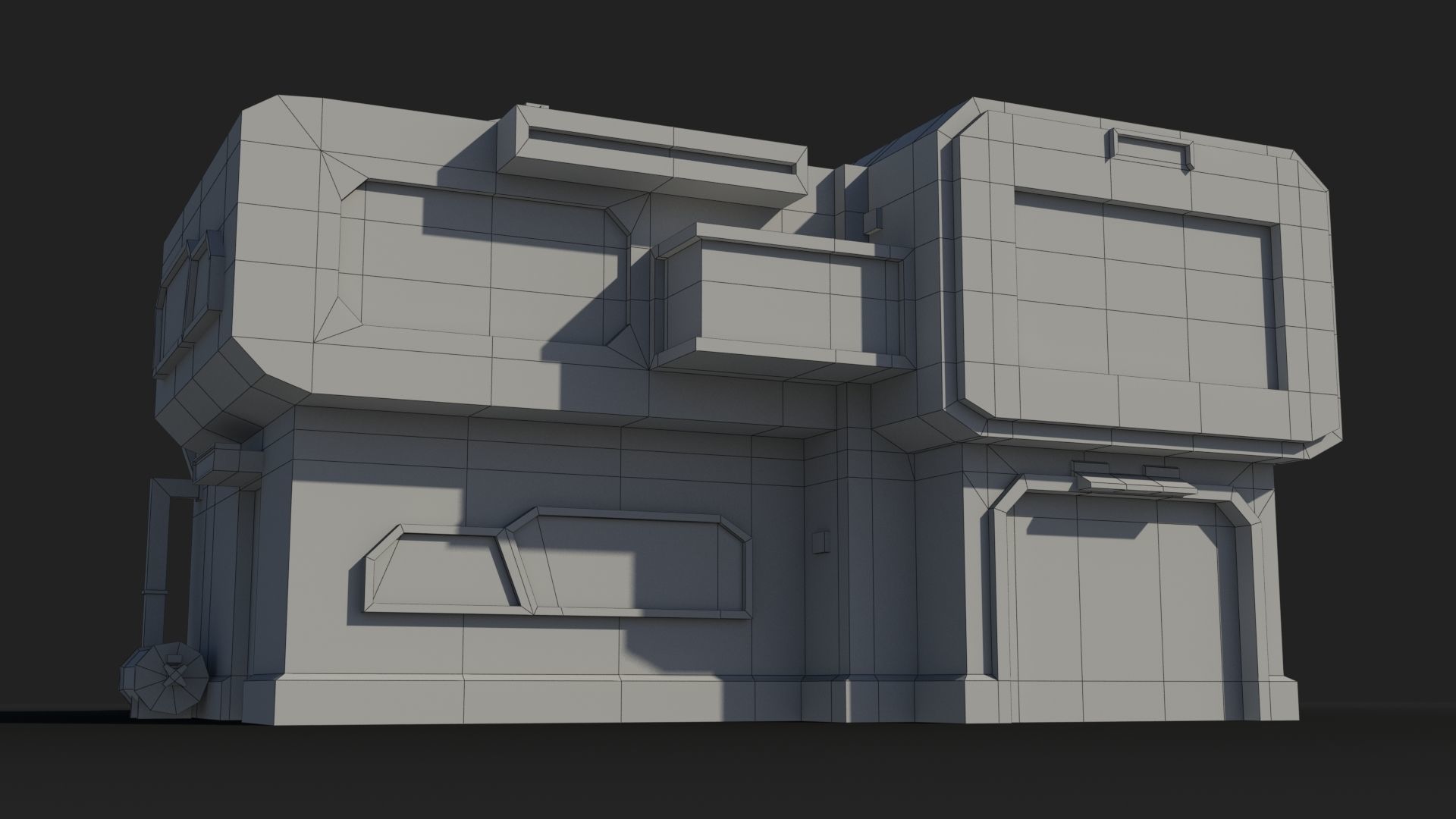 Sci-Fi Industrial x17 Low-poly 3D model_5