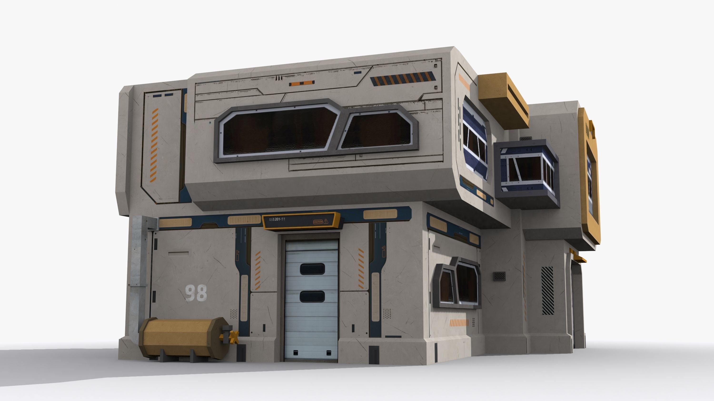 Sci-Fi Industrial x17 Low-poly 3D model_3