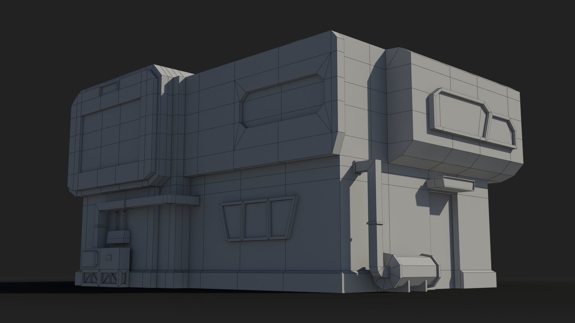 Sci-Fi Industrial x17 Low-poly 3D model_9