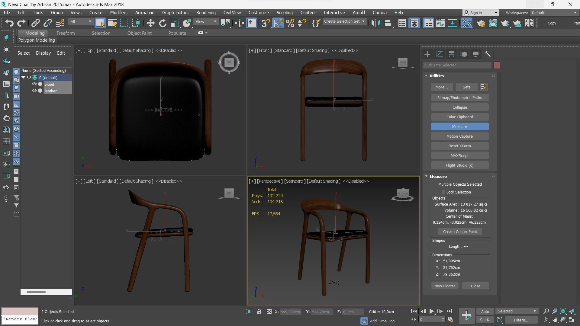 Neva Chair by Artisan  3D model_6