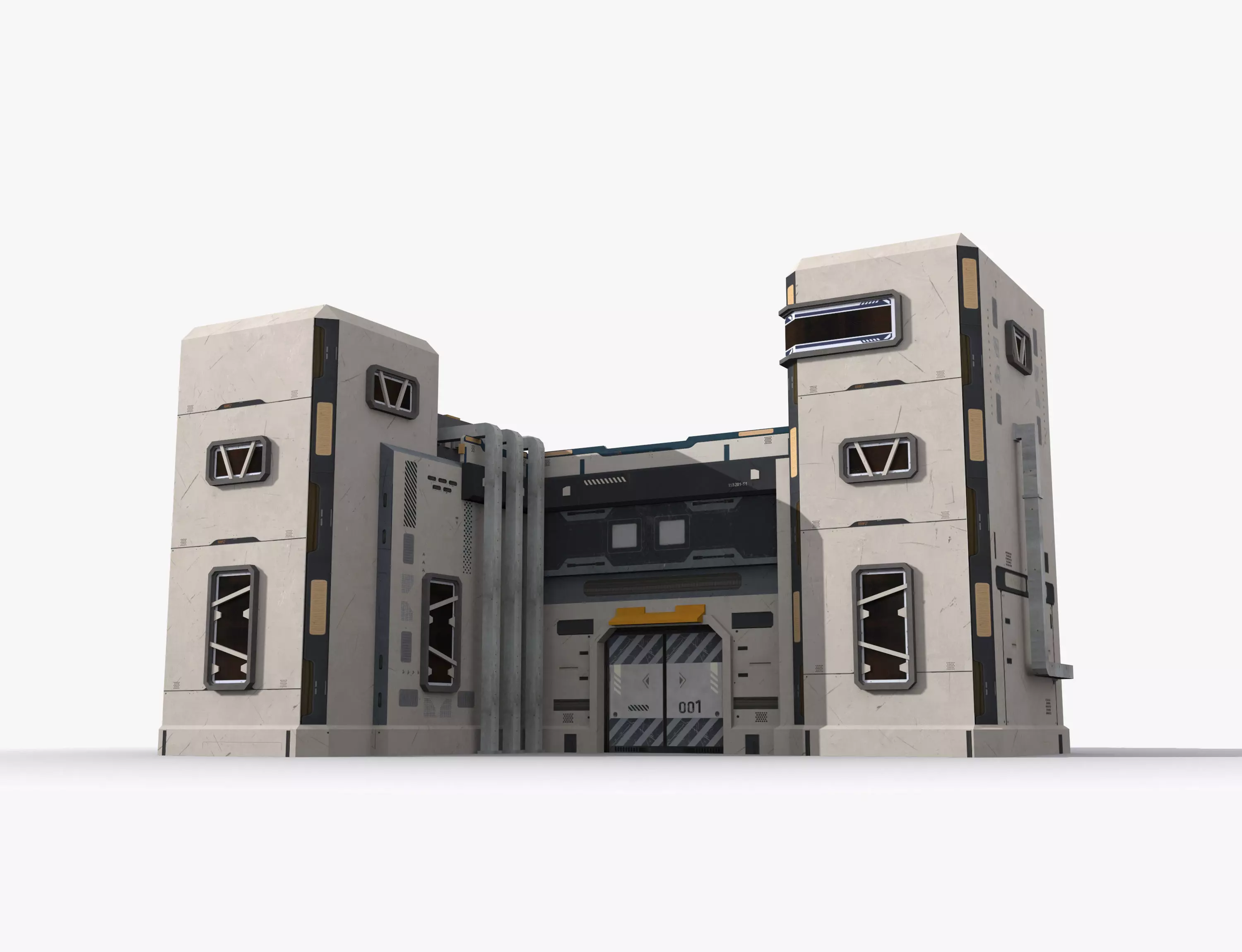 Sci-Fi Industrial x18 Low-poly 3D model_0