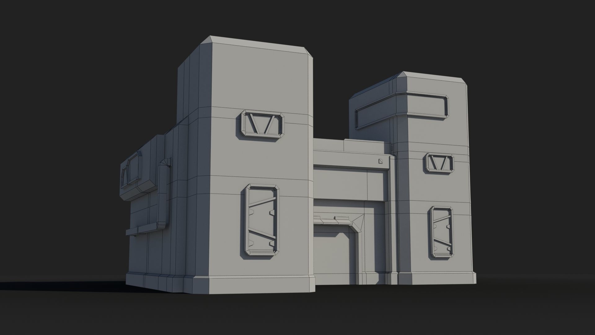 Sci-Fi Industrial x18 Low-poly 3D model_7