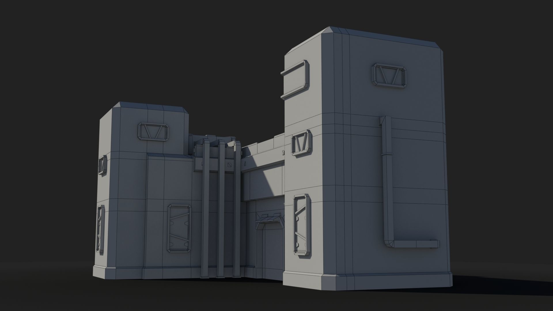 Sci-Fi Industrial x18 Low-poly 3D model_8