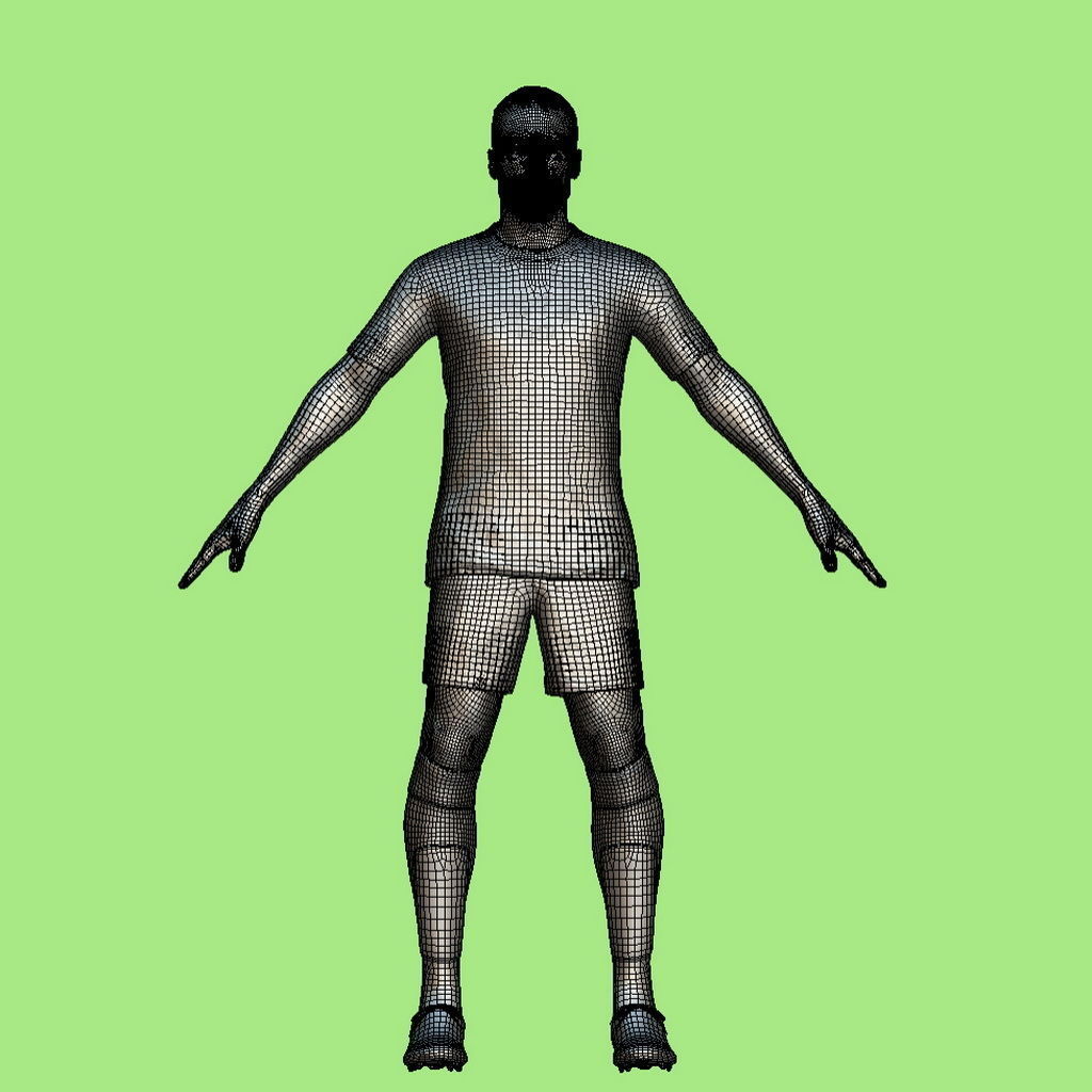 T-Pose Rigged Carvajal Real Madrid 23-24 3D model_4