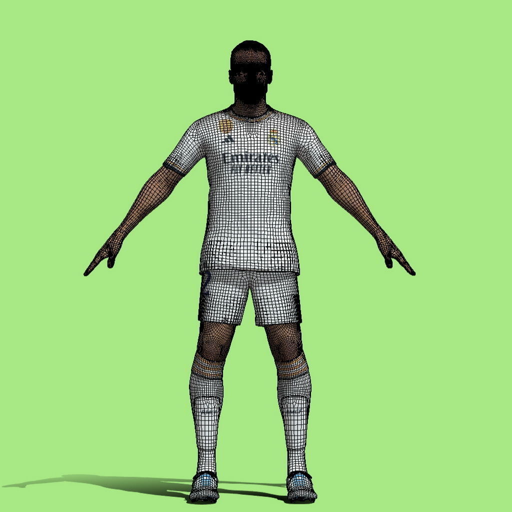 T-Pose Rigged Carvajal Real Madrid 23-24 3D model_5