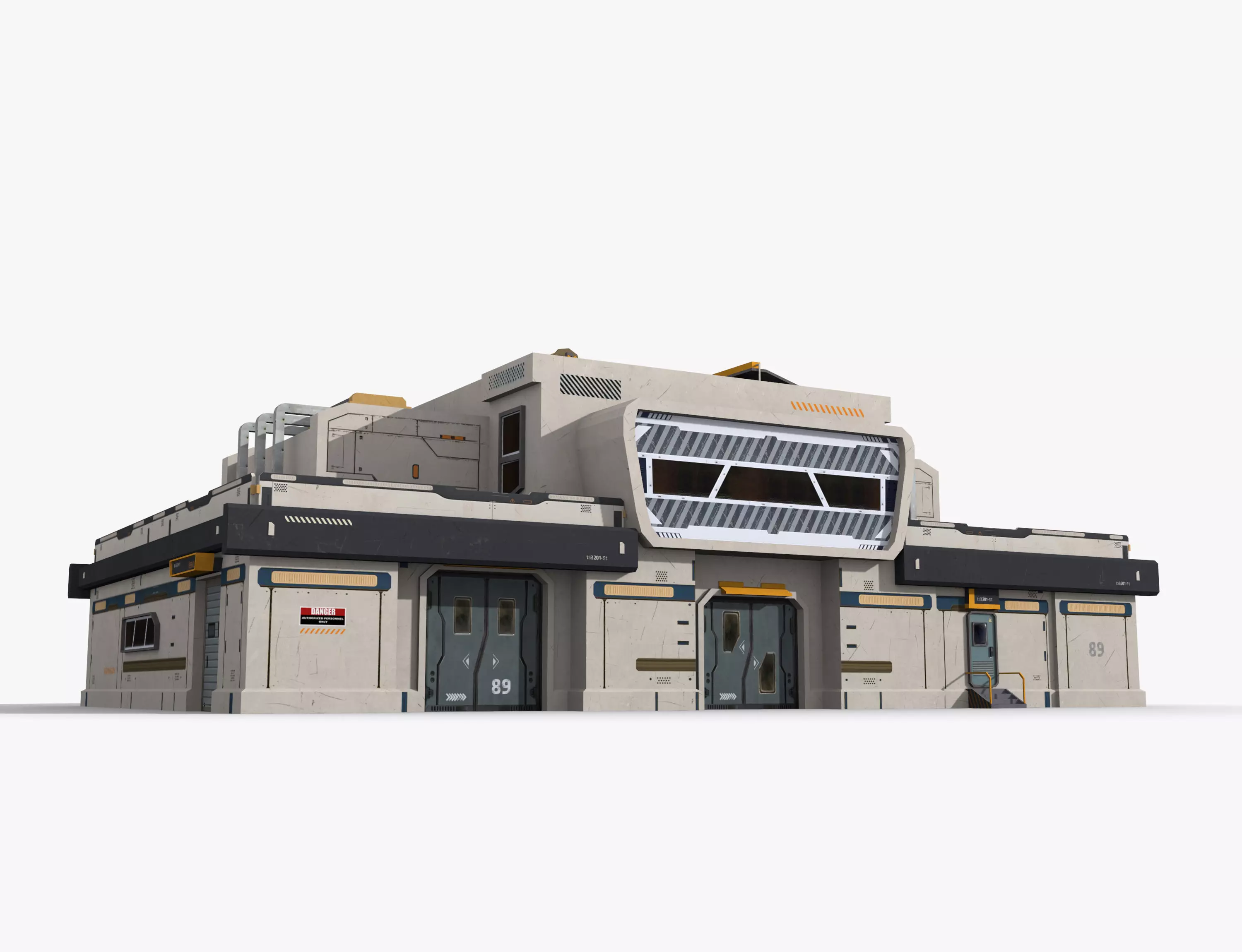 Sci-Fi Industrial x19 Low-poly 3D model_0