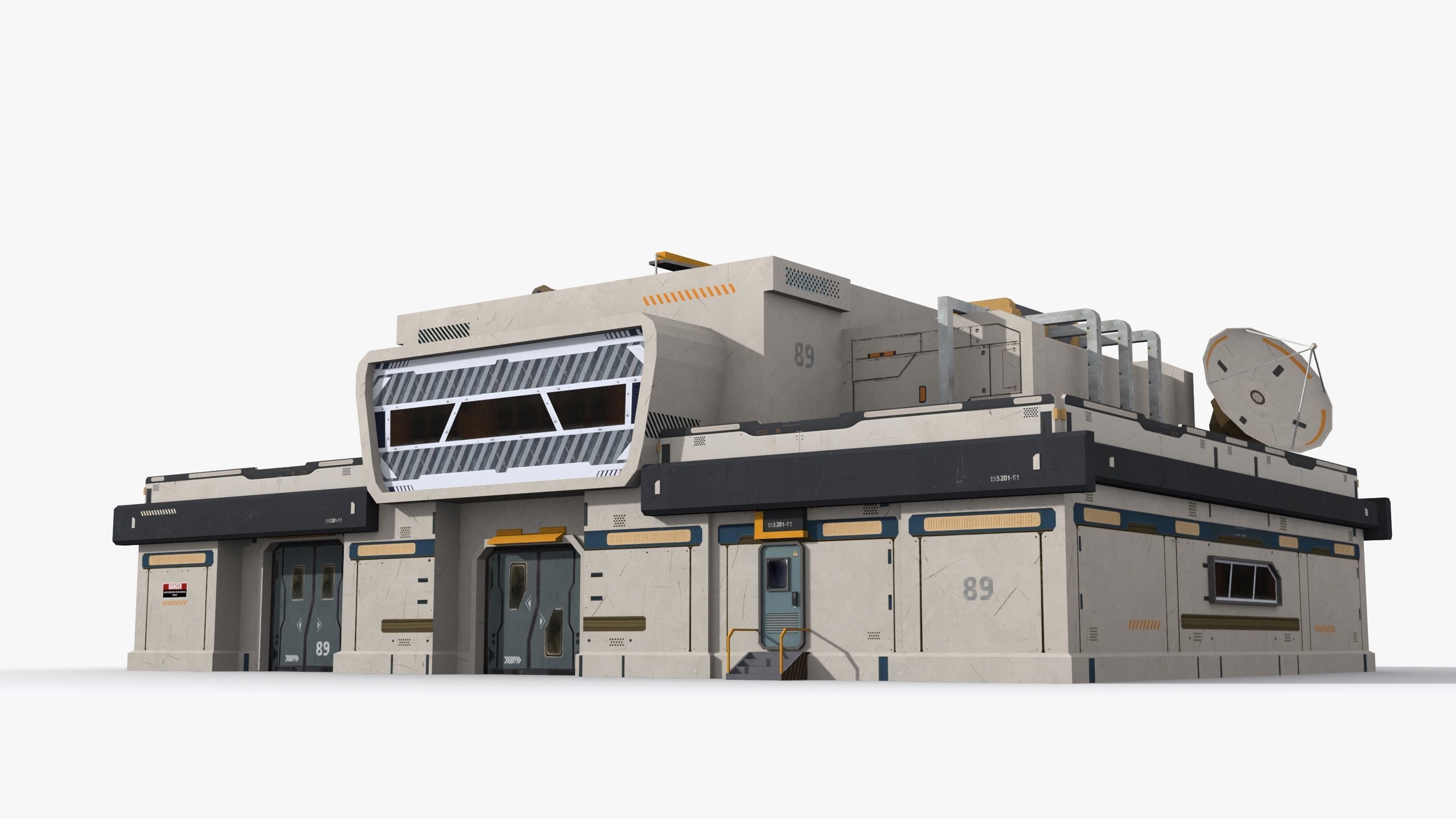 Sci-Fi Industrial x19 Low-poly 3D model_2