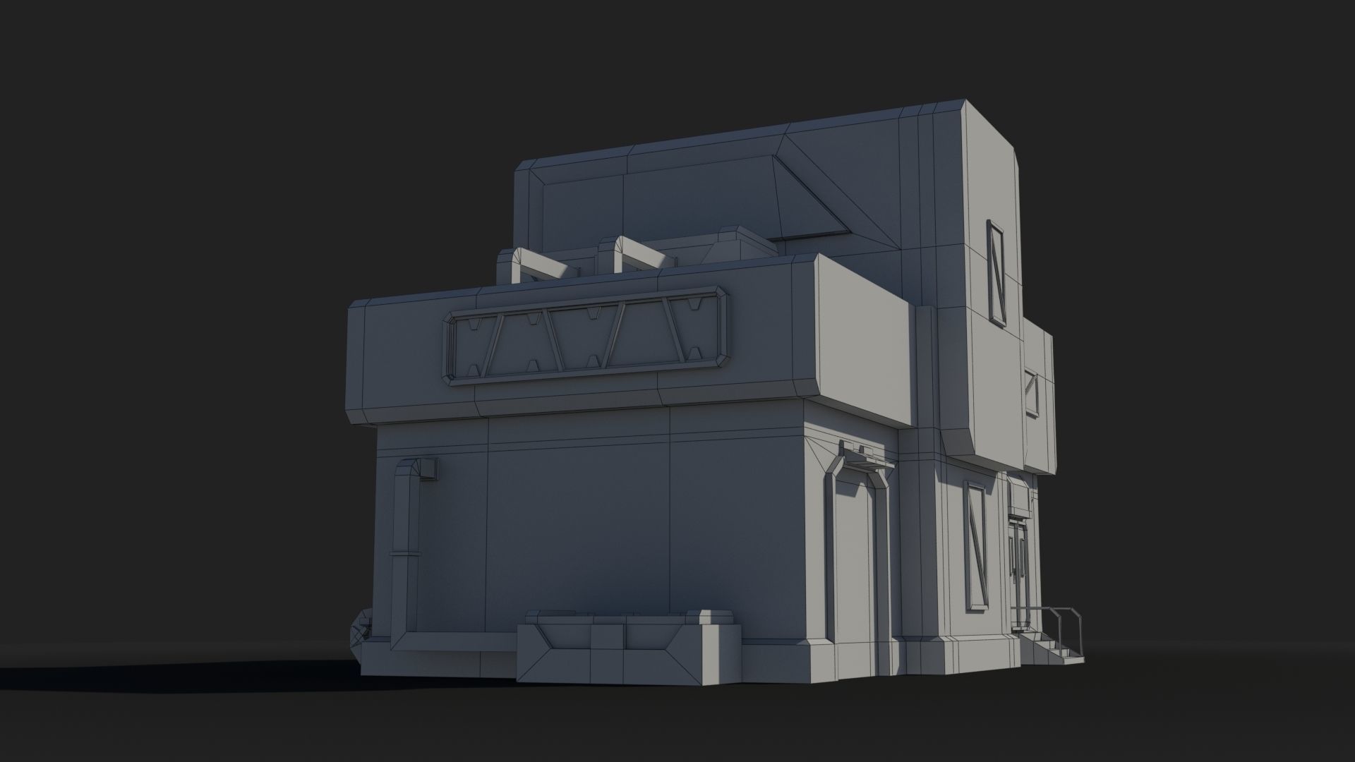 Sci-Fi Industrial x20 Low-poly 3D model_8