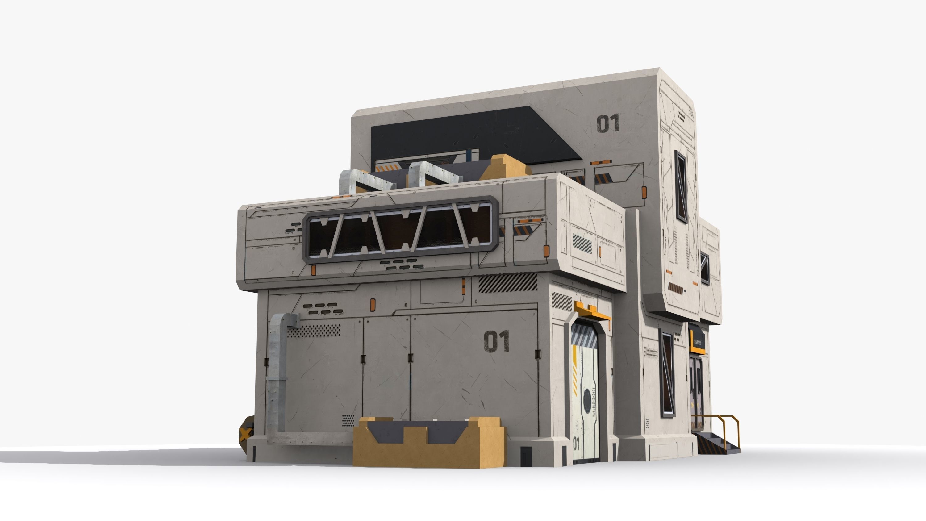 Sci-Fi Industrial x20 Low-poly 3D model_3