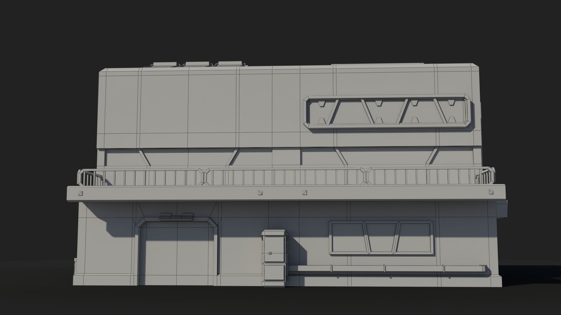 Sci-Fi Industrial x21 Low-poly 3D model_6