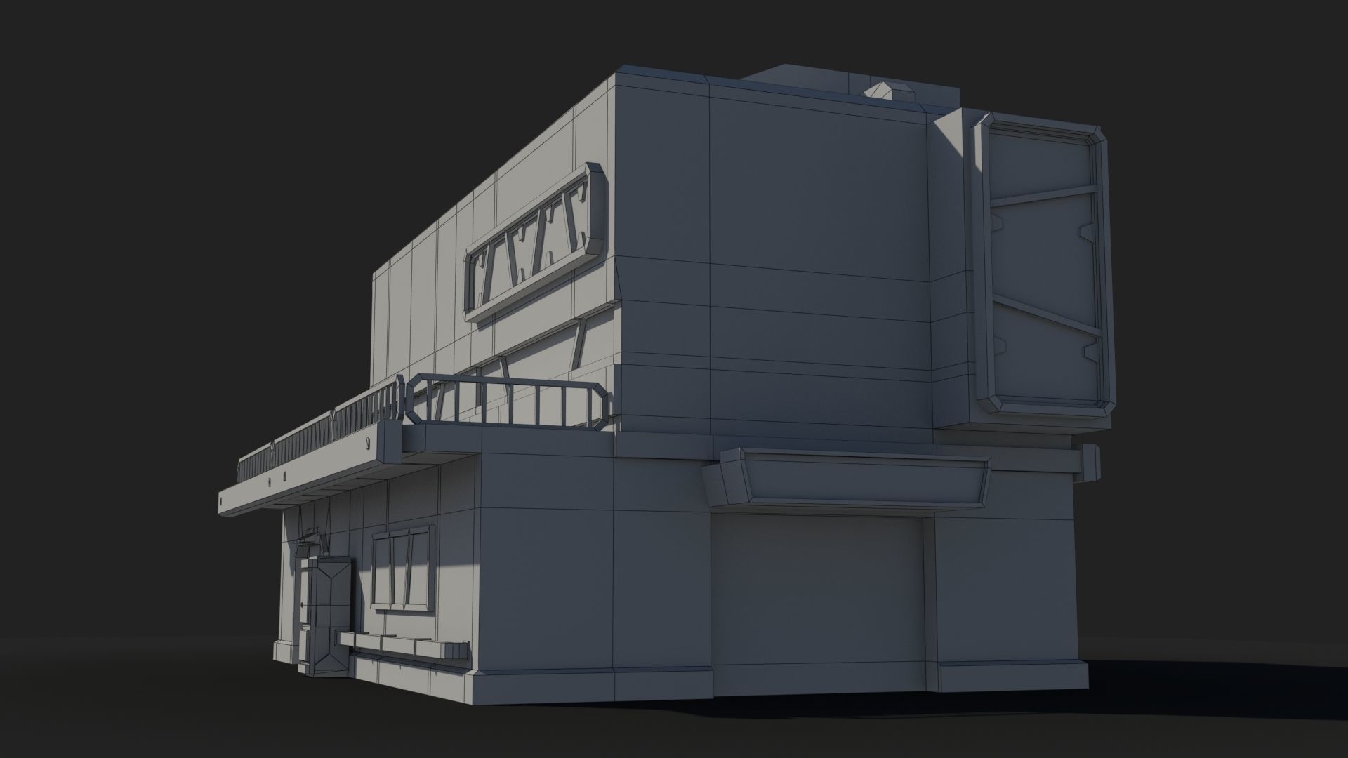 Sci-Fi Industrial x21 Low-poly 3D model_8