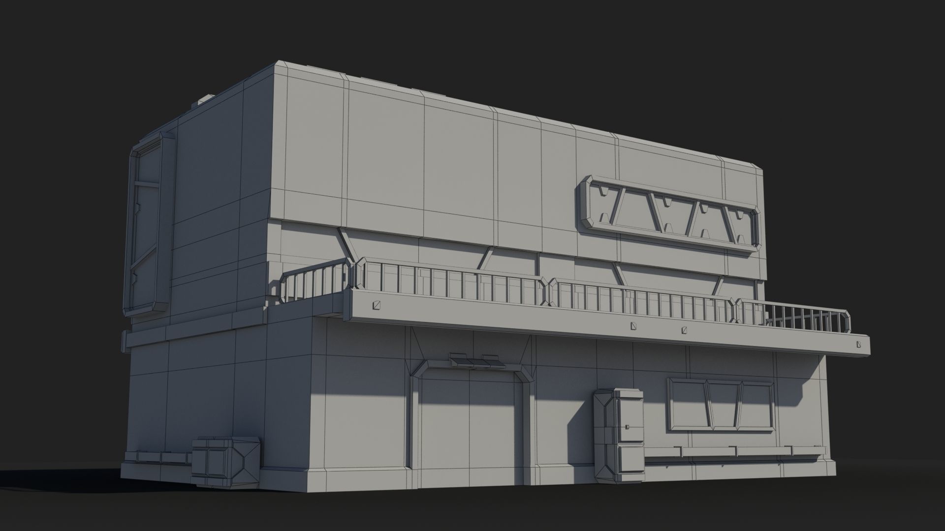 Sci-Fi Industrial x21 Low-poly 3D model_7