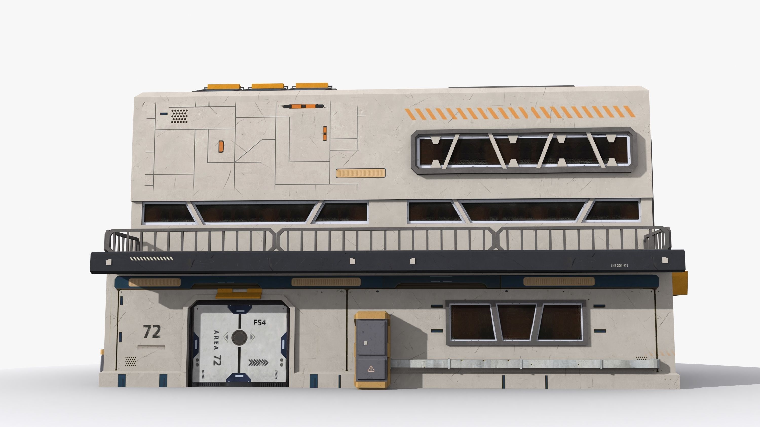 Sci-Fi Industrial x21 Low-poly 3D model_1