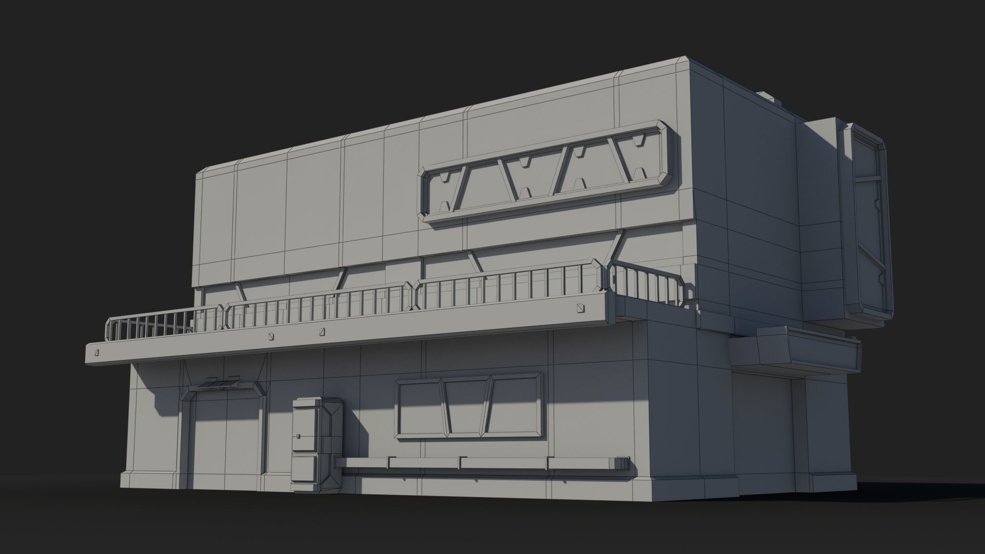 Sci-Fi Industrial x21 Low-poly 3D model_5