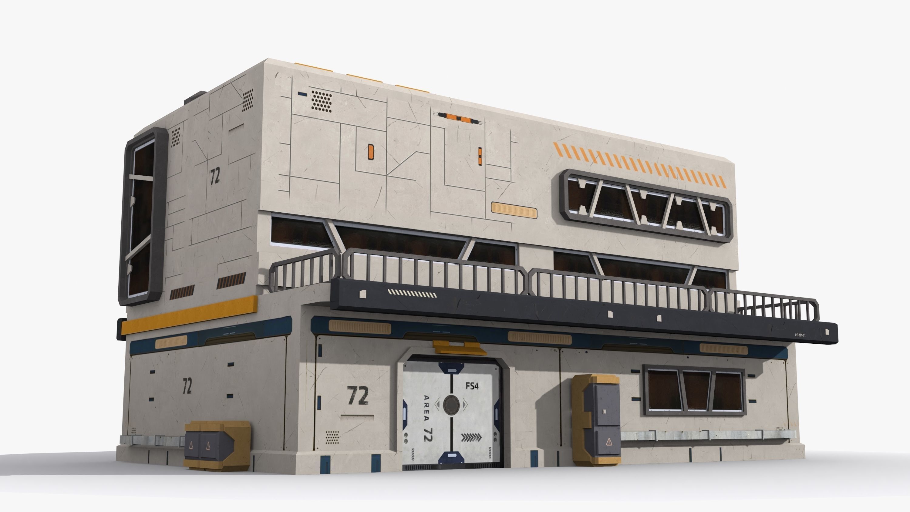 Sci-Fi Industrial x21 Low-poly 3D model_2