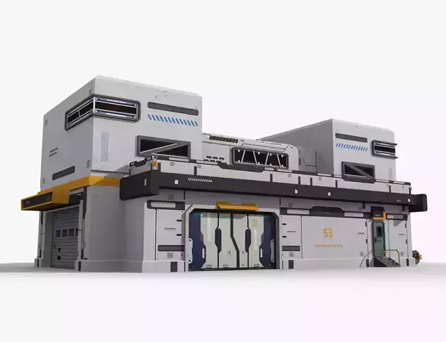 Factory Sci-Fi Industrial x22 Low-poly 3D model