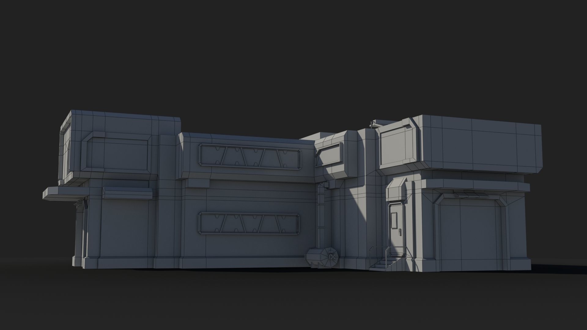 Sci-Fi Industrial x23 Low-poly 3D model_8